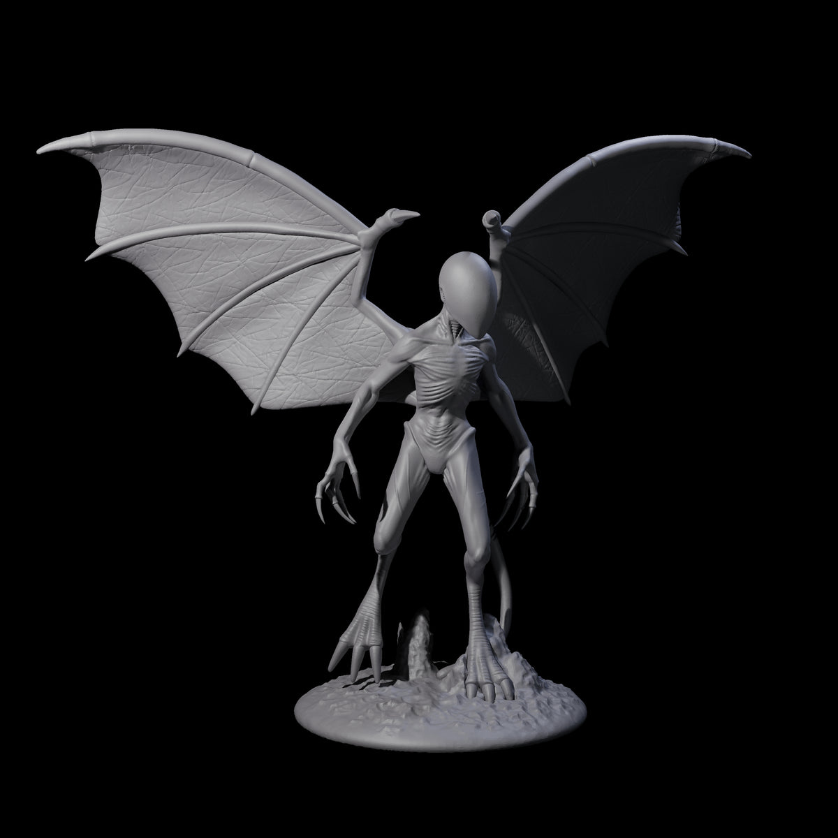 Three Haunting Nightgaunts Miniature for Dungeons and Dragons, Pathfinder or other TTRPGs