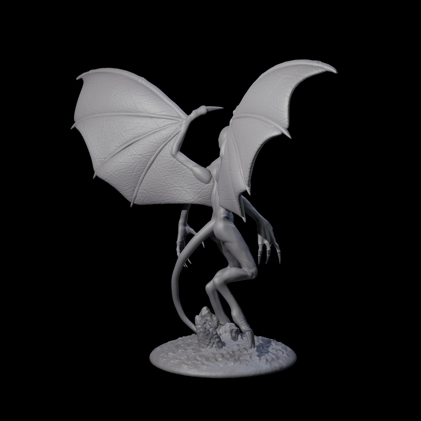Three Haunting Nightgaunts Miniature for Dungeons and Dragons, Pathfinder or other TTRPGs