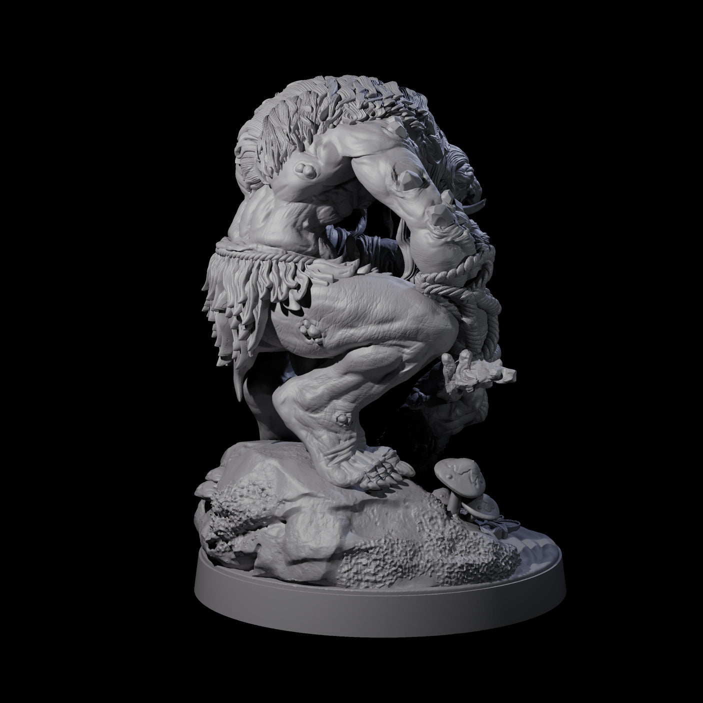 Three Hunch Back Trolls Miniature for Dungeons and Dragons, Pathfinder or other TTRPGs