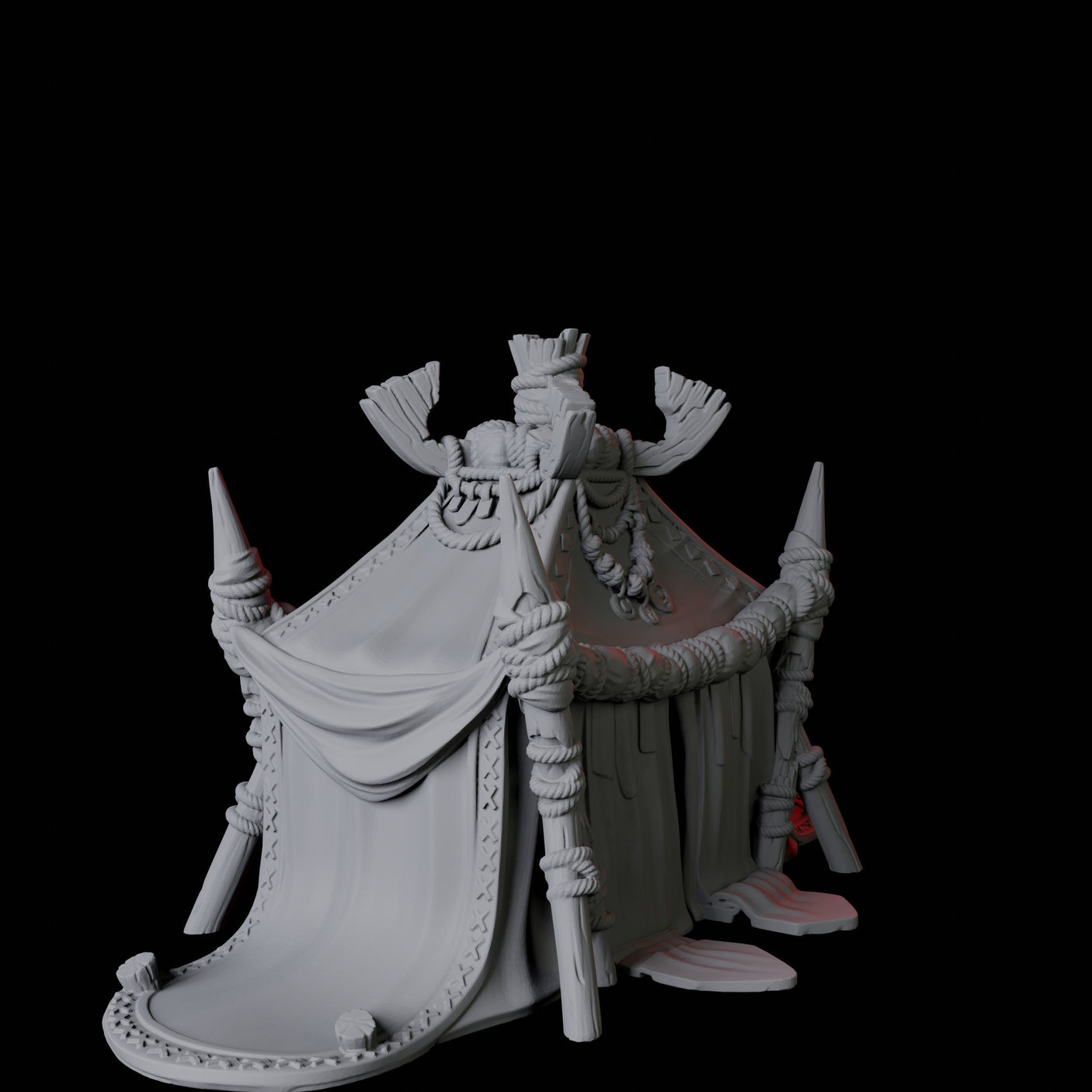 Three Jousting Tents Miniature for Dungeons and Dragons, Pathfinder or other TTRPGs