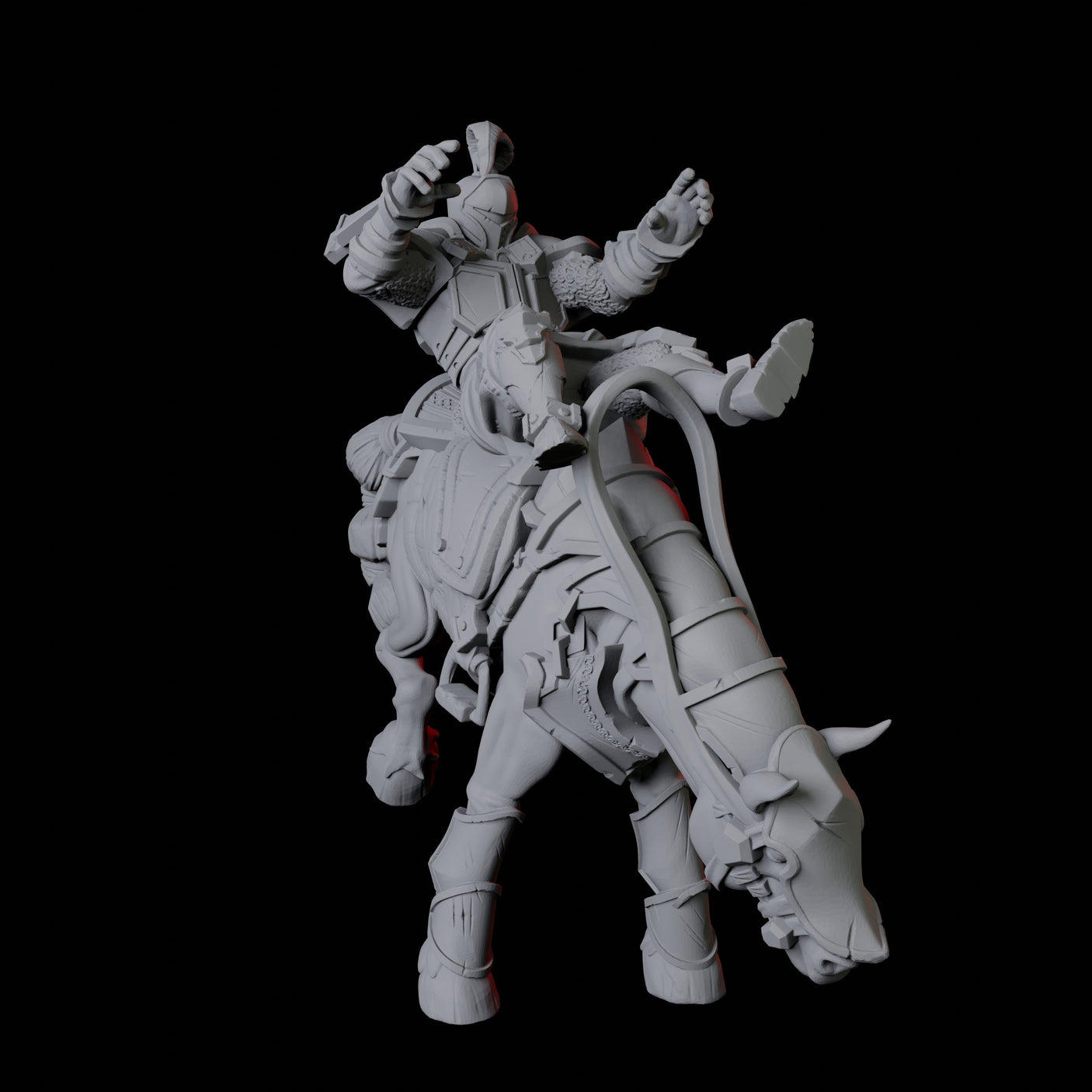 Three Knights on Horseback Miniature for Dungeons and Dragons, Pathfinder or other TTRPGs