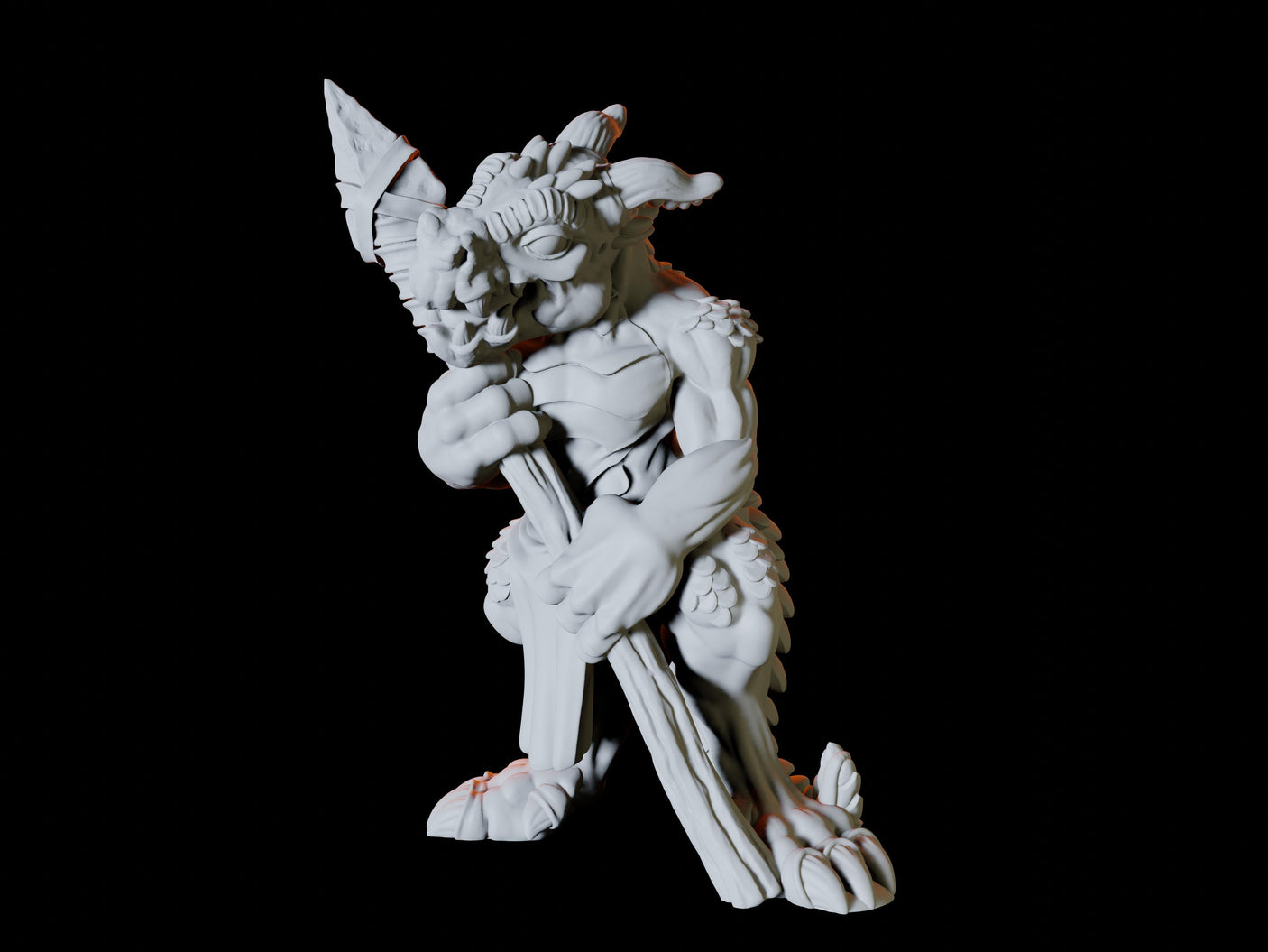 Three Kobold Spearmen Miniature for Dungeons and Dragons, Pathfinder or other TTRPGs