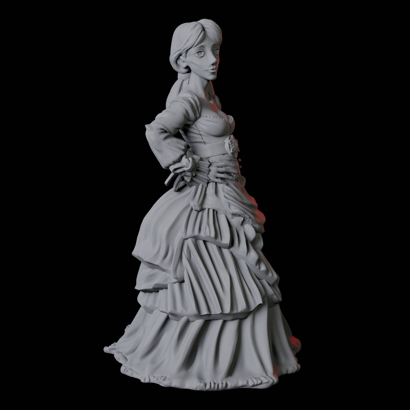 Three Ladies - Masquerade Ball Miniature for Dungeons and Dragons, Pathfinder or other TTRPGs