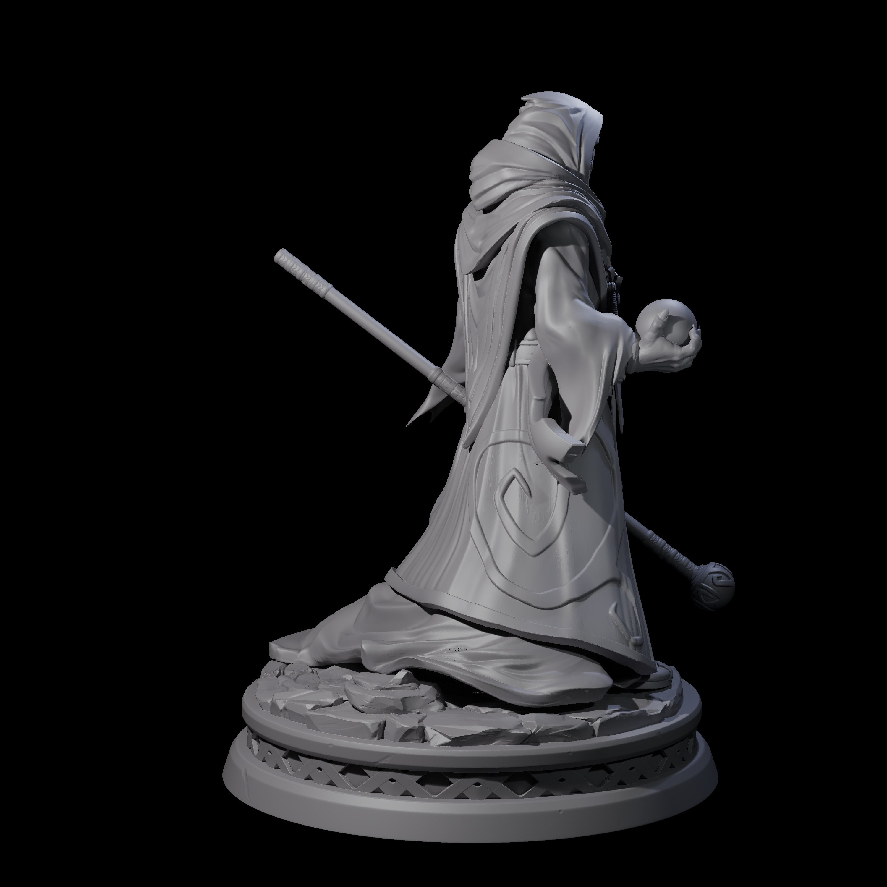 Three Masked Robed Cultists Miniature for Dungeons and Dragons, Pathfinder or other TTRPGs