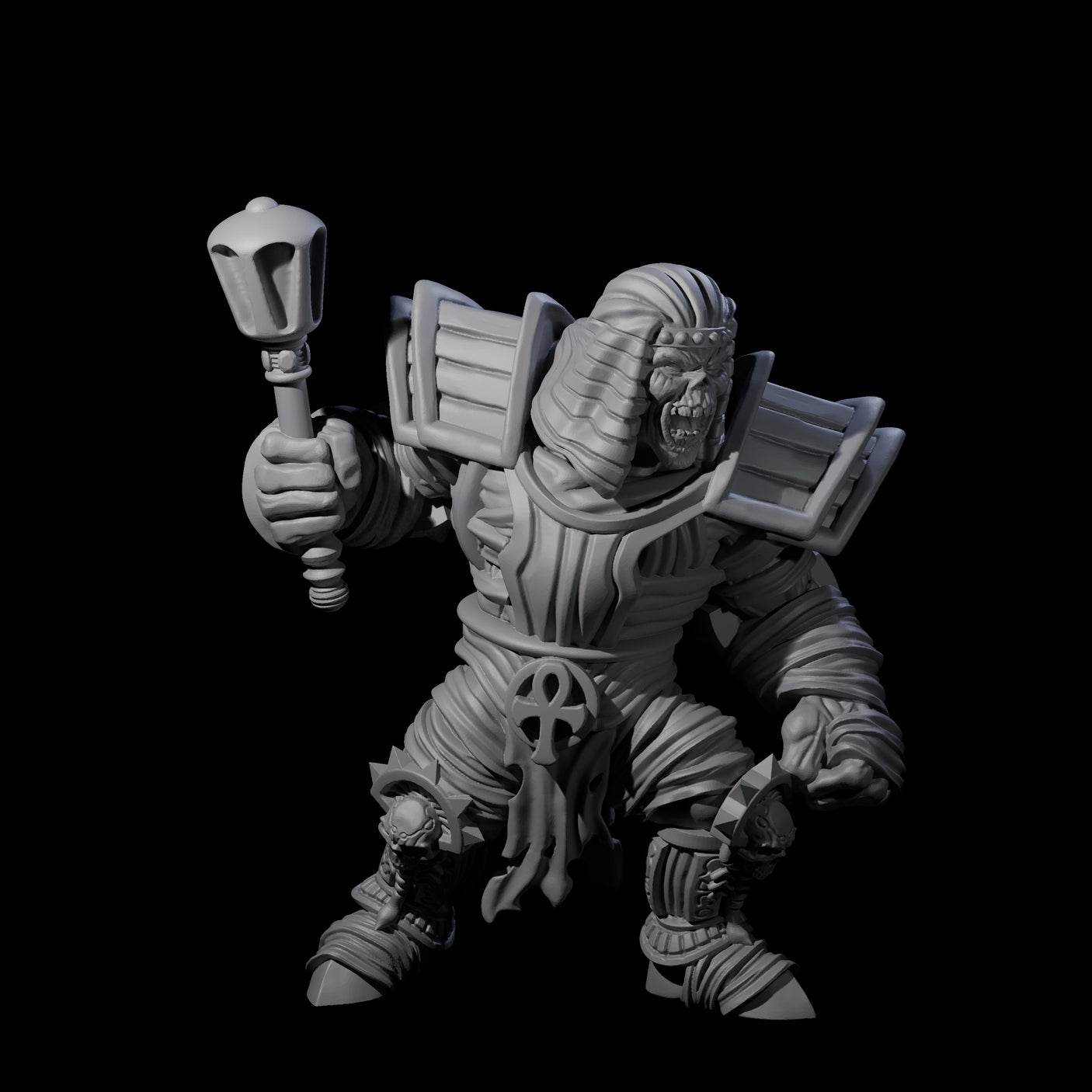 Three Mega Mummys Miniature for Dungeons and Dragons, Pathfinder or other TTRPGs