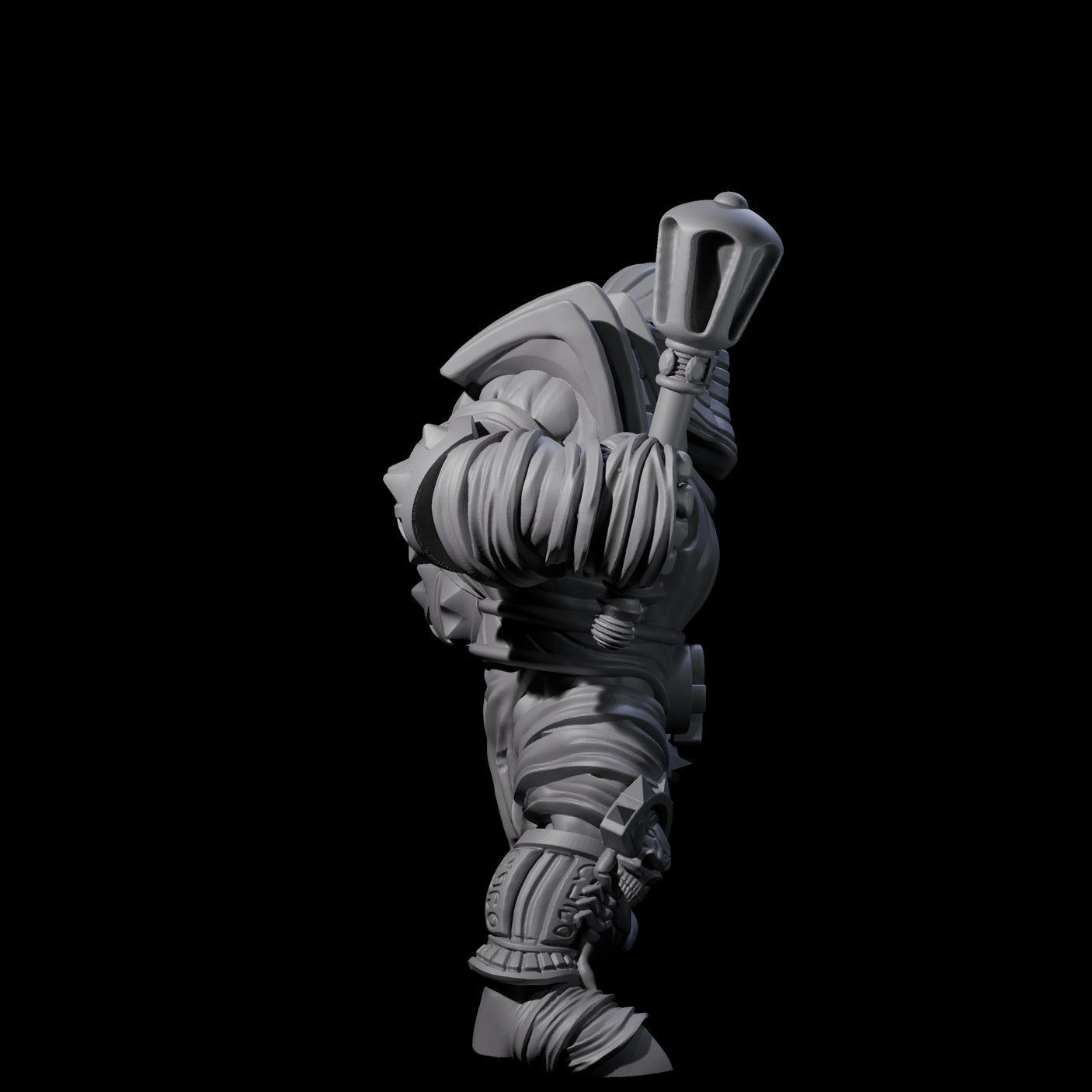Three Mega Mummys Miniature for Dungeons and Dragons, Pathfinder or other TTRPGs