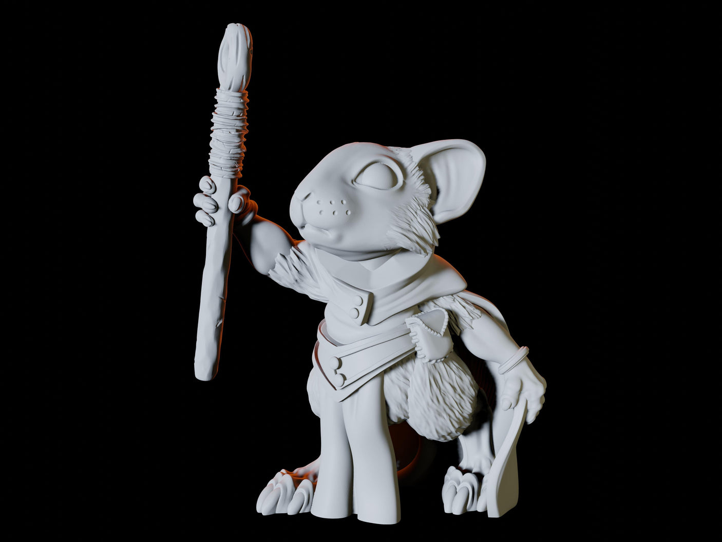 Three Mousling Clerics Miniature for Dungeons and Dragons, Pathfinder or other TTRPGs