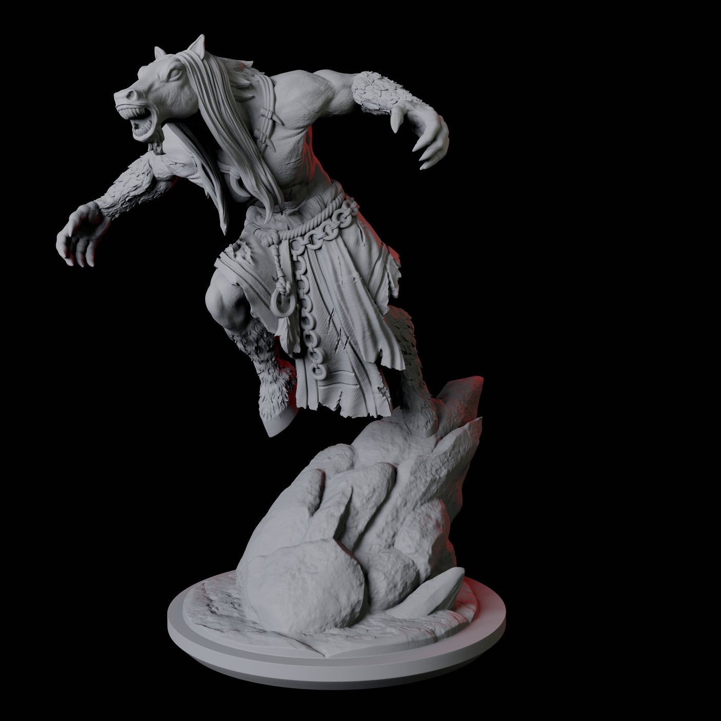 Three Neighing Reverse Centaurs Miniature for Dungeons and Dragons, Pathfinder or other TTRPGs