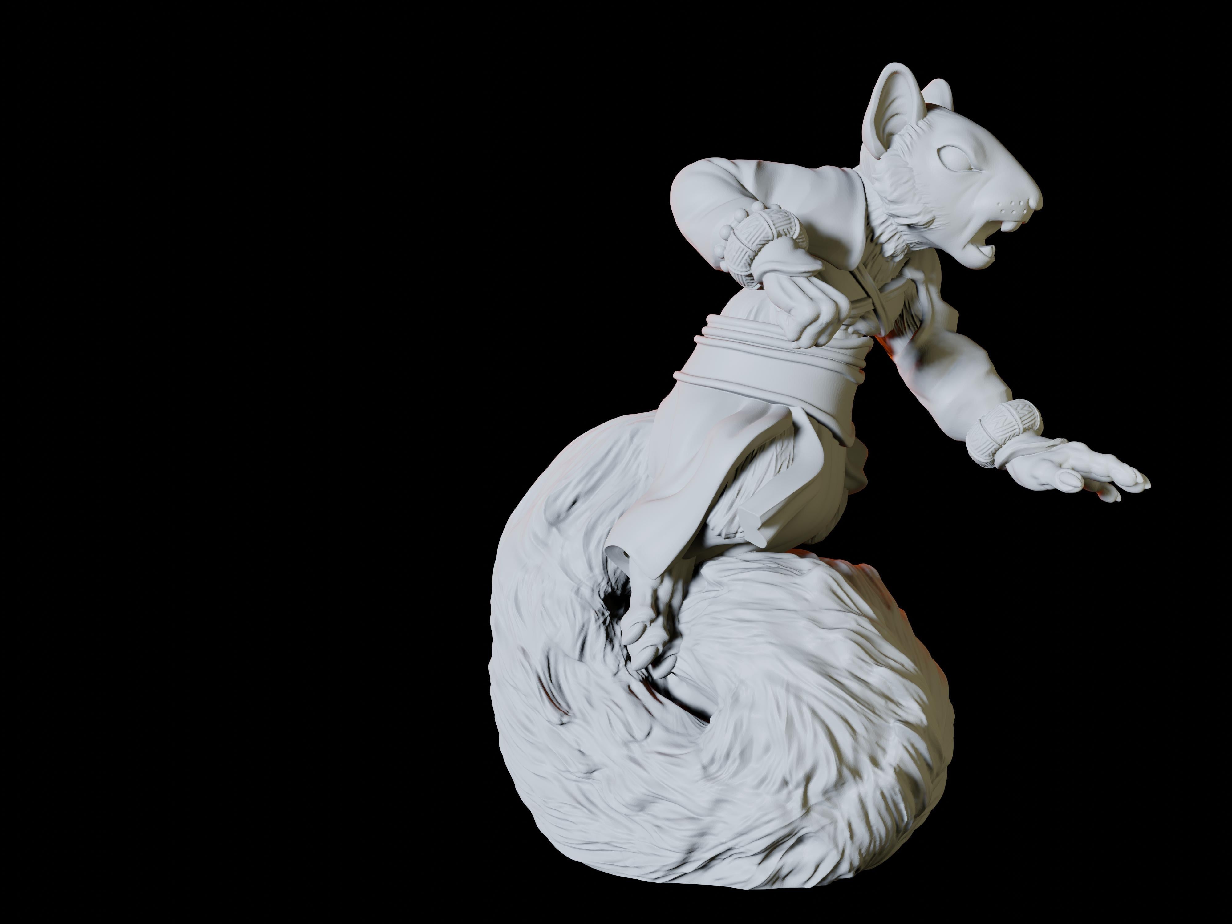 Three Nutchkin Squirrel Monks Miniatures for Dungeons and Dragons - Myth Forged