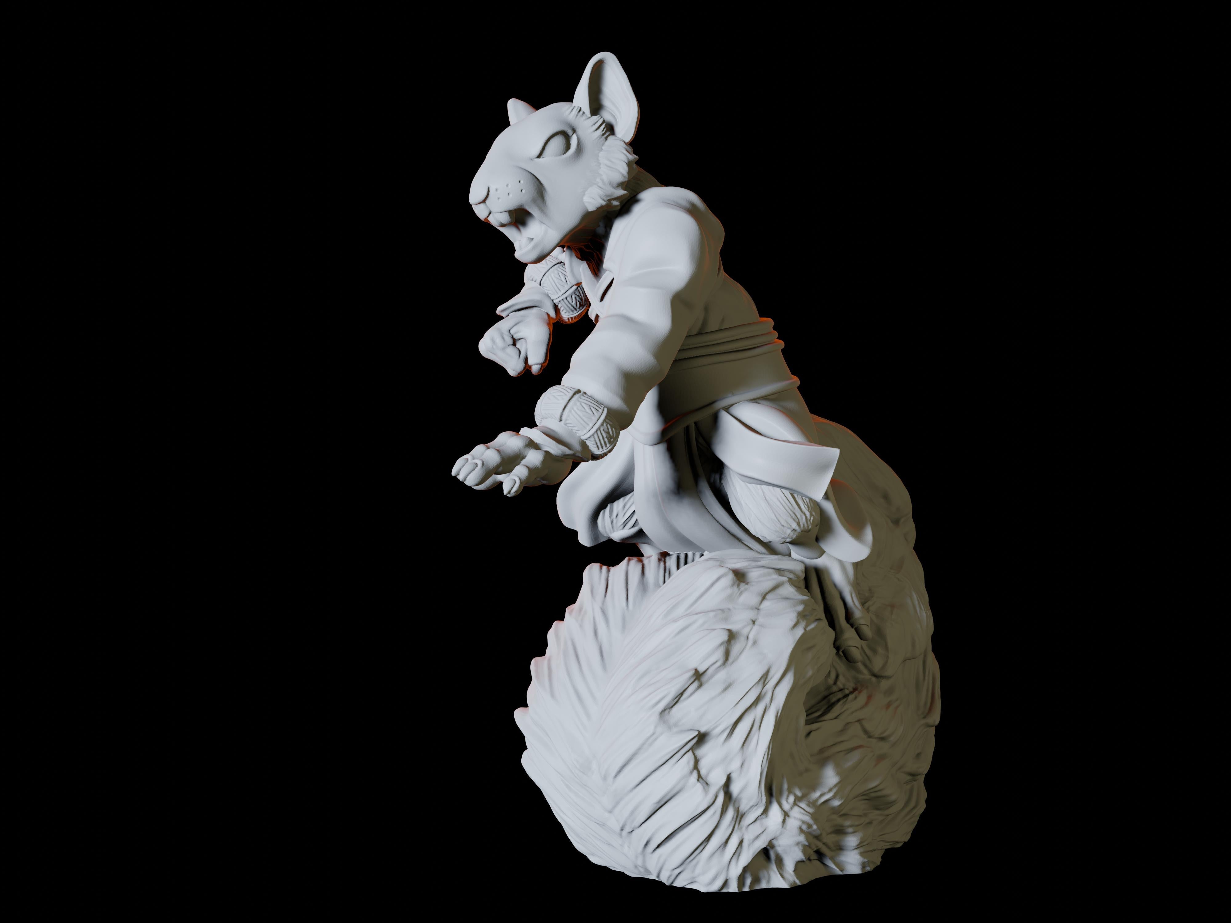 Three Nutchkin Squirrel Monks Miniatures for Dungeons and Dragons - Myth Forged