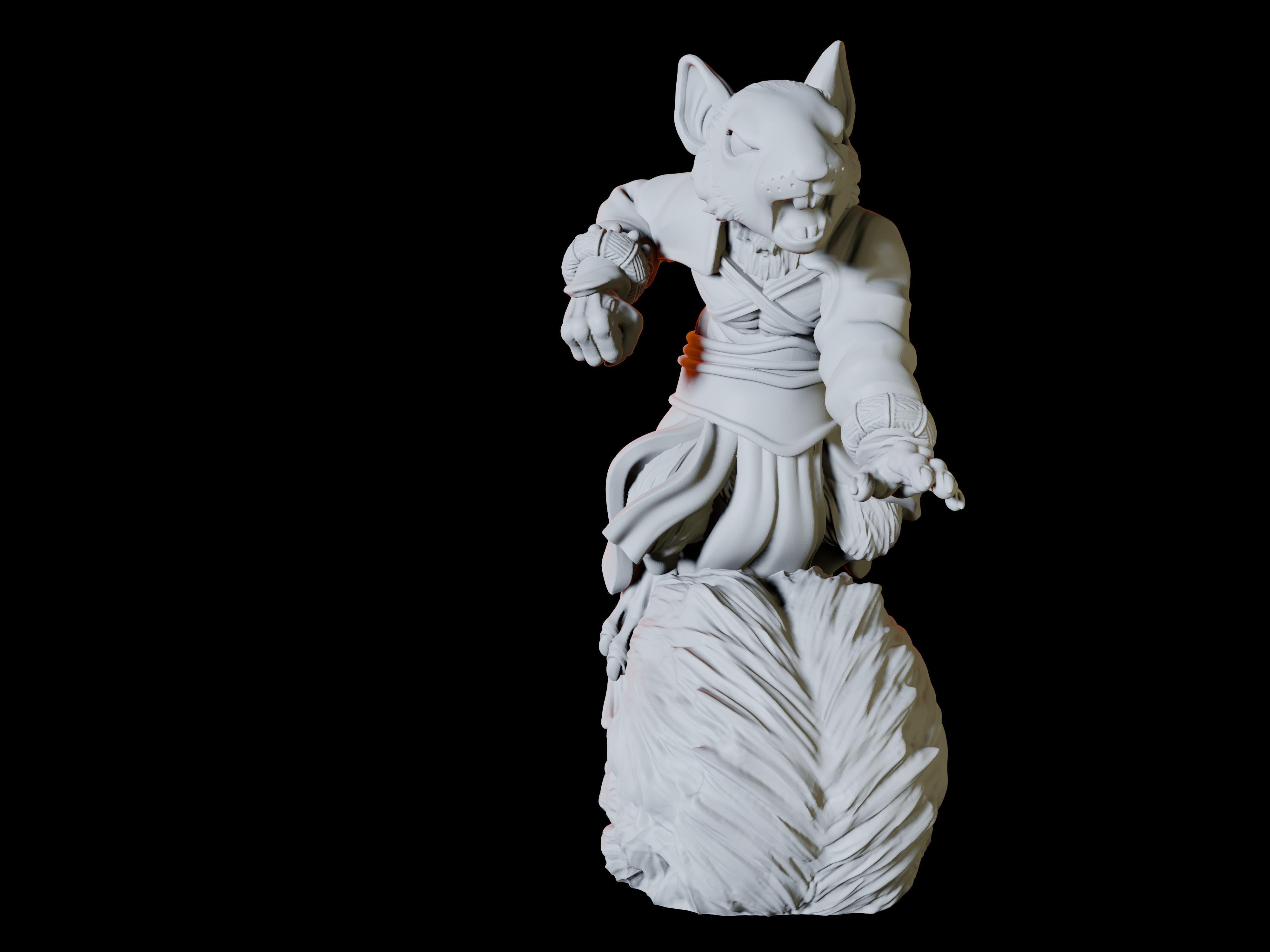 Three Nutchkin Squirrel Monks Miniatures for Dungeons and Dragons - Myth Forged