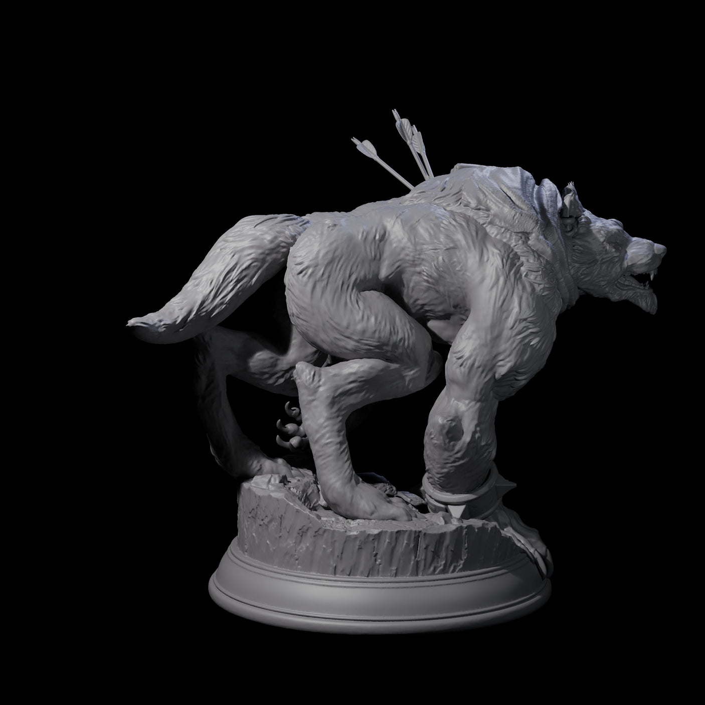 Three Out of Control Werewolves Miniature for Dungeons and Dragons, Pathfinder or other TTRPGs