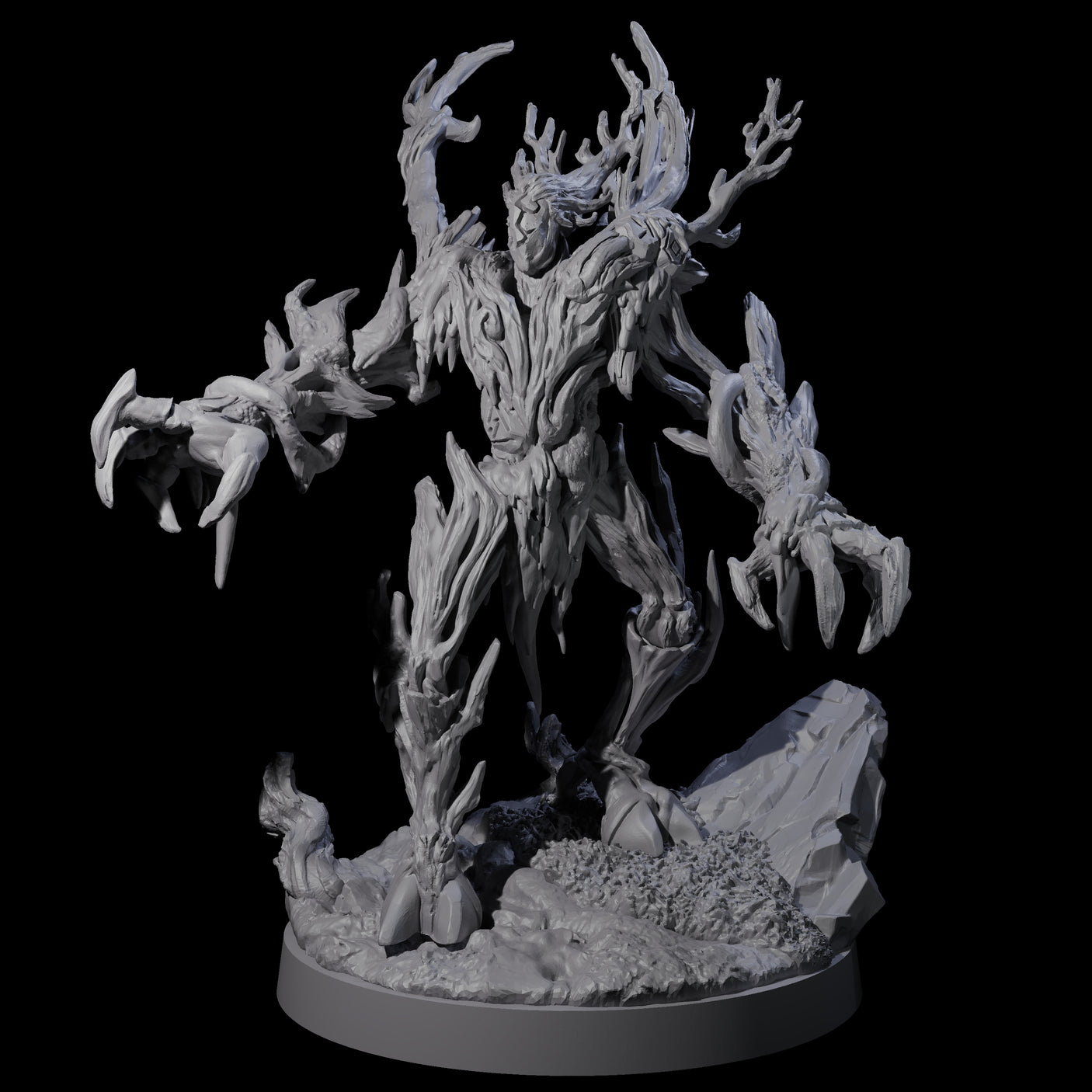 Three Proud Treant Protectors Miniature for Dungeons and Dragons, Pathfinder or other TTRPGs