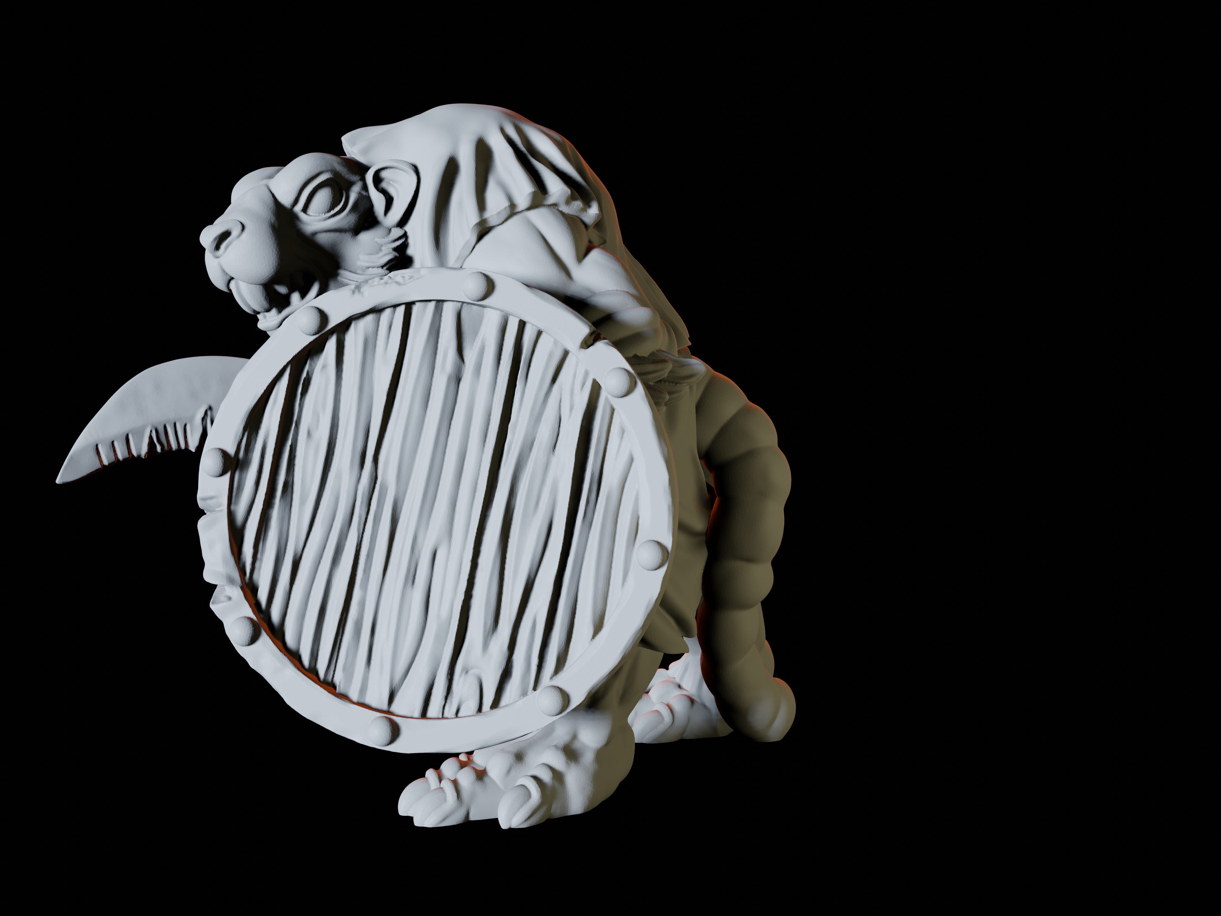 Three Ratfolk Warriors Miniatures for Dungeons and Dragons - Myth Forged