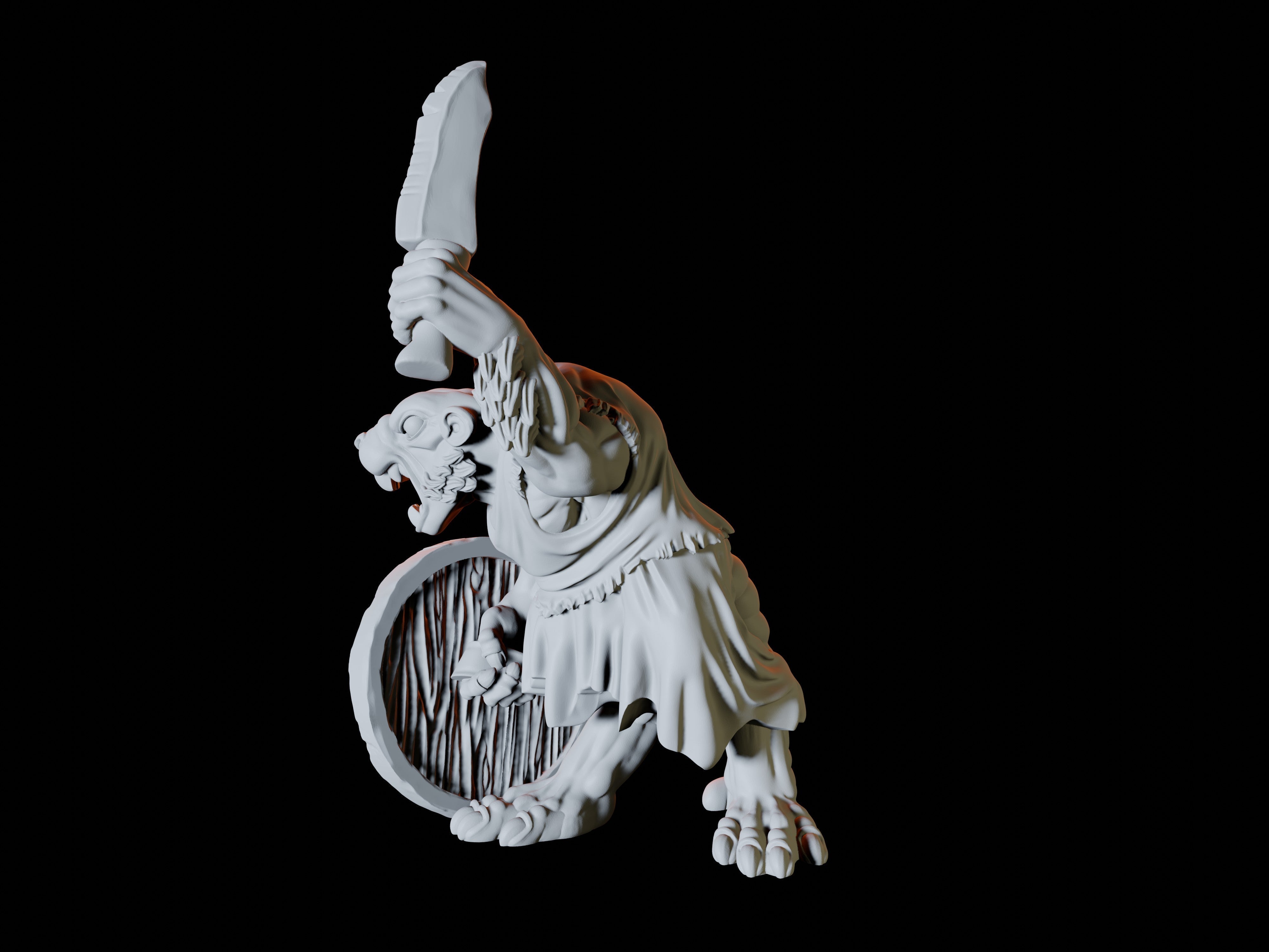 Three Ratfolk Warriors Miniatures for Dungeons and Dragons - Myth Forged