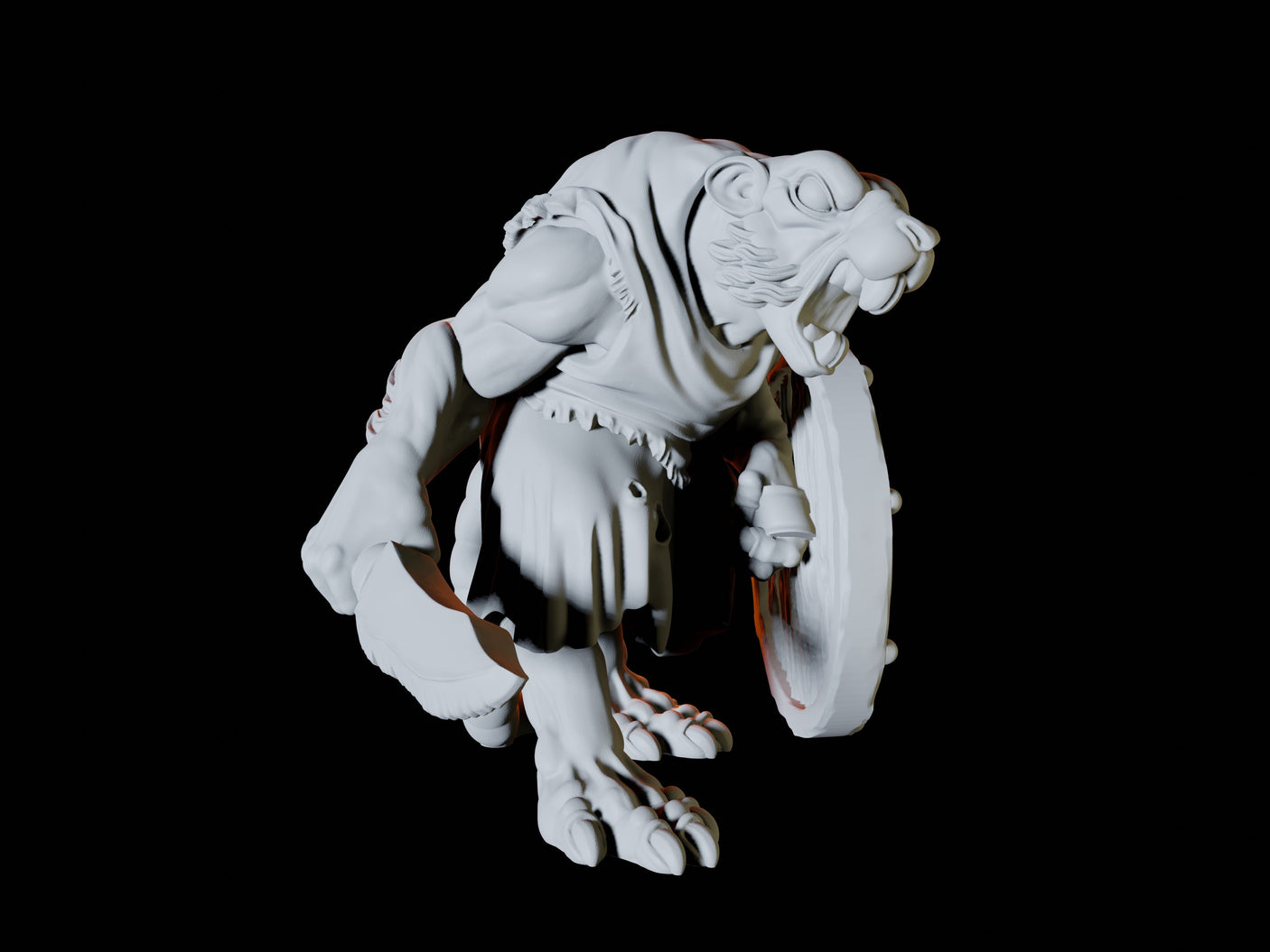 Three Ratfolk Warriors Miniature for Dungeons and Dragons, Pathfinder or other TTRPGs
