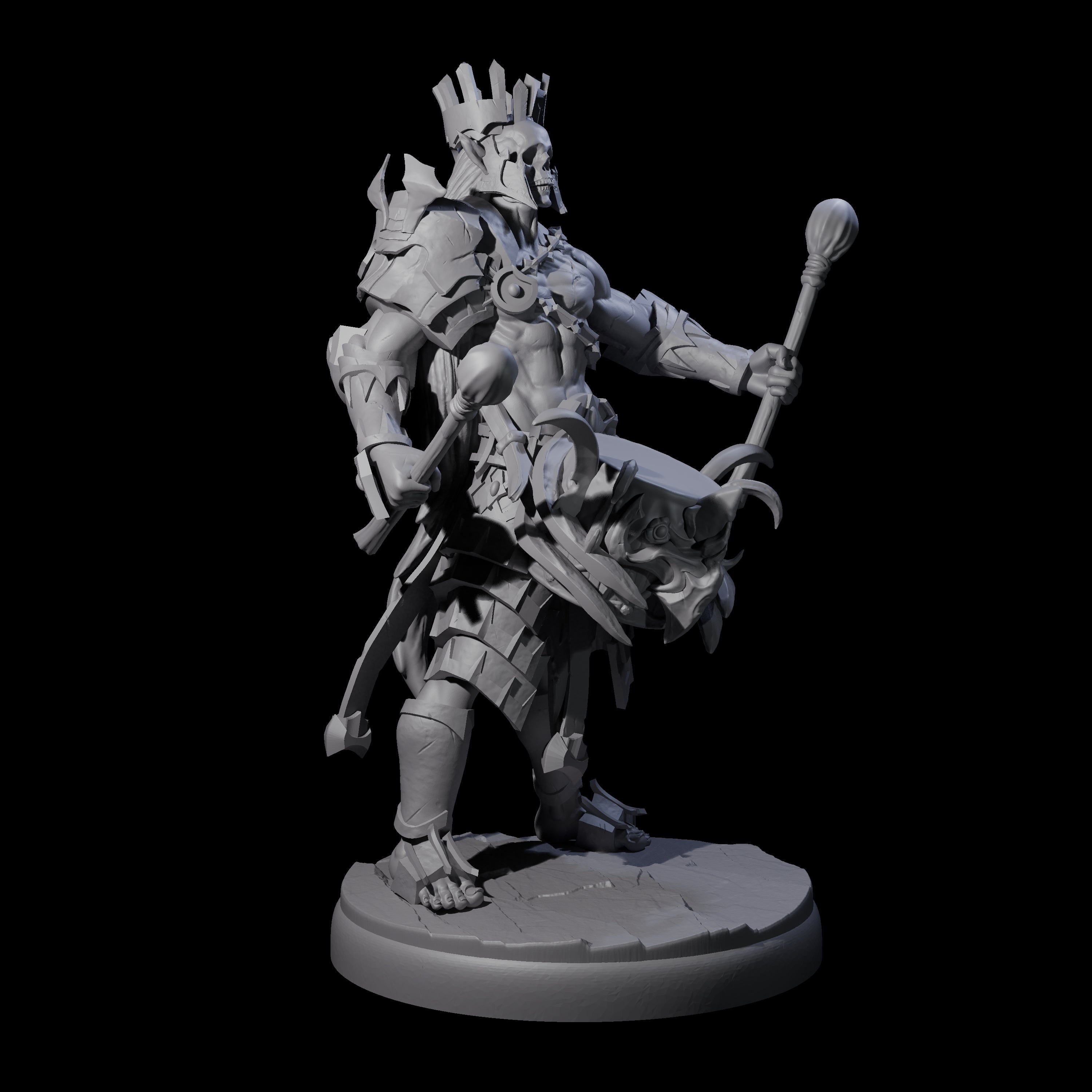 Three Rhythmic Dark Elf Drummers Miniature for Dungeons and Dragons, Pathfinder or other TTRPGs