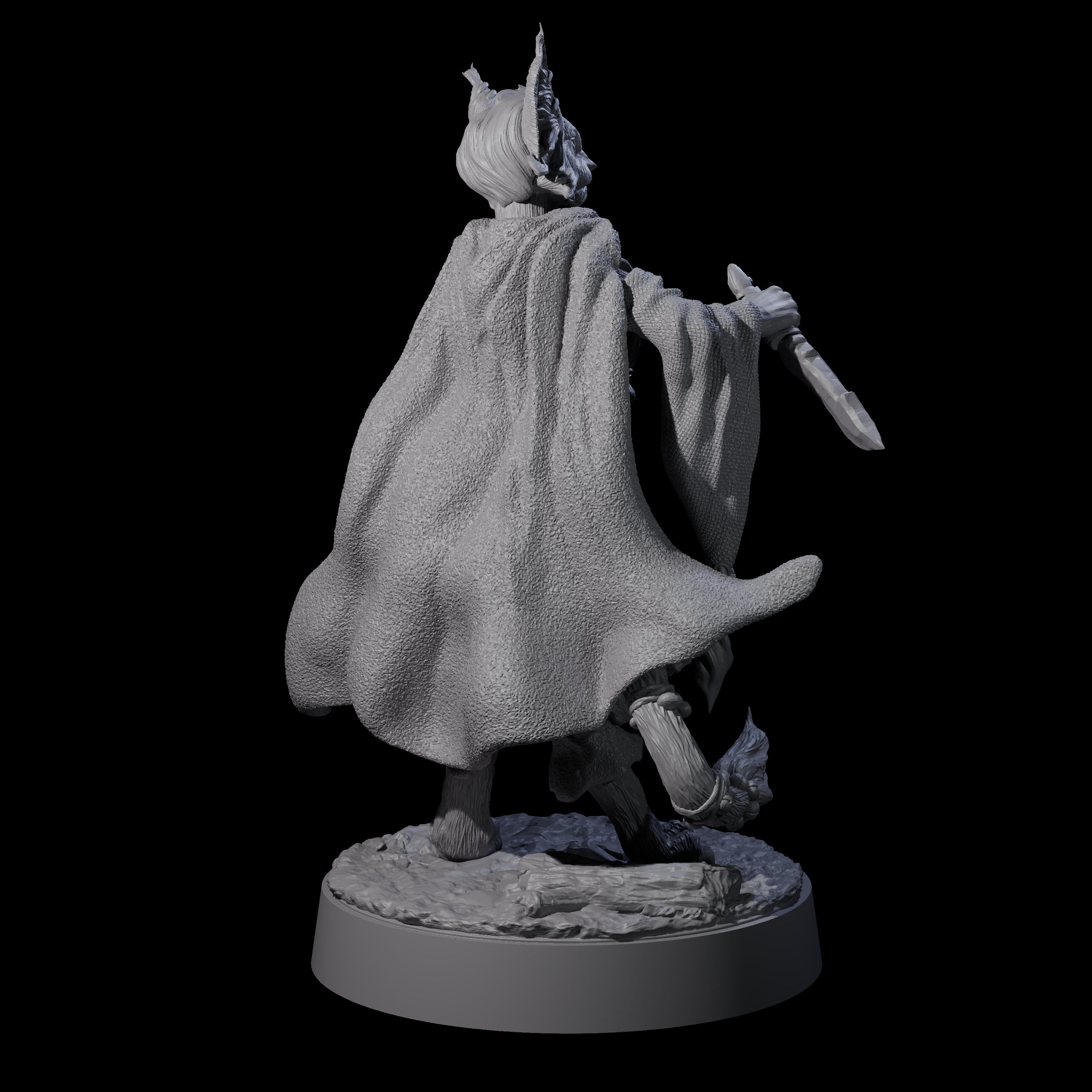 Three Robed Tabaxi Rogues Miniature for Dungeons and Dragons, Pathfinder or other TTRPGs