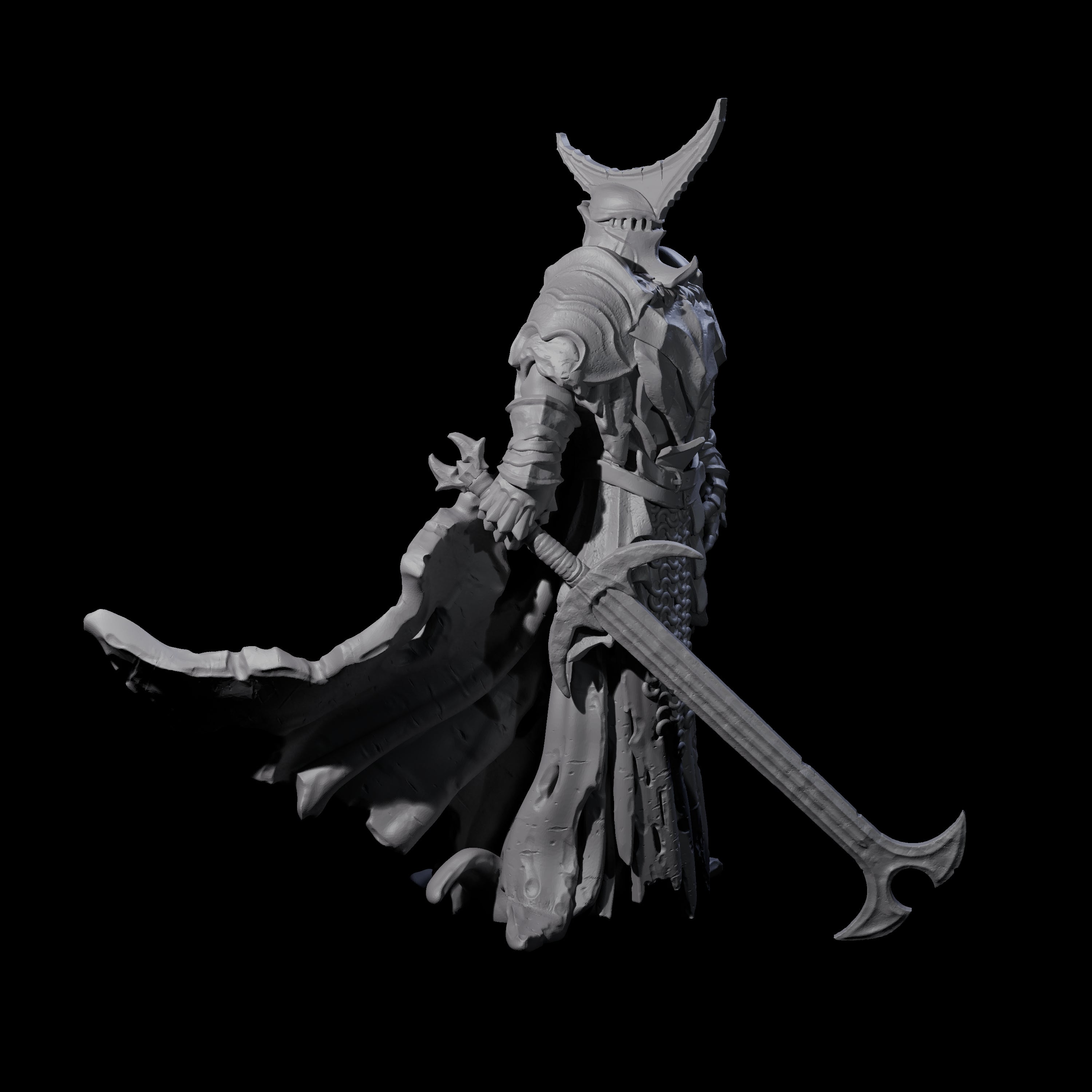 Three Sinister Graveknights Miniature for Dungeons and Dragons, Pathfinder or other TTRPGs