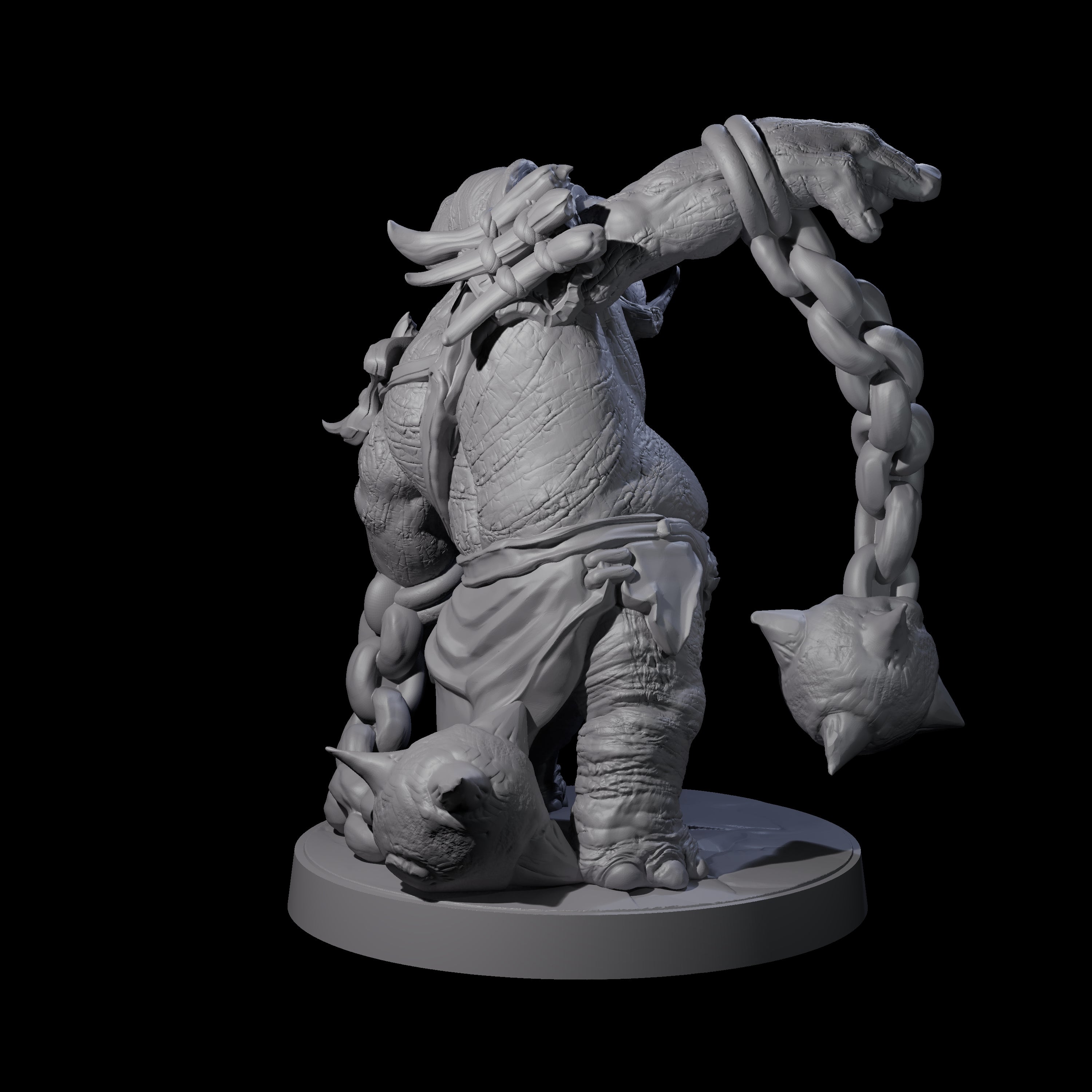Three Sinuous Loxodon Gladiators Miniature for Dungeons and Dragons, Pathfinder or other TTRPGs