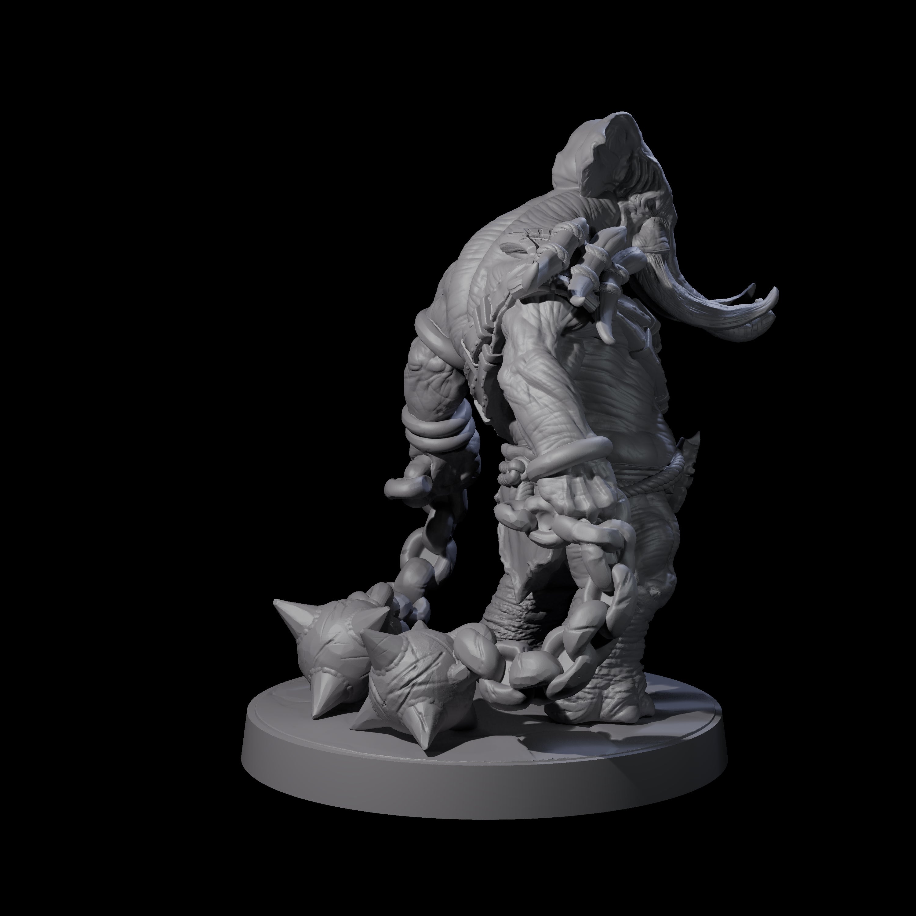 Three Sinuous Loxodon Gladiators Miniature for Dungeons and Dragons, Pathfinder or other TTRPGs