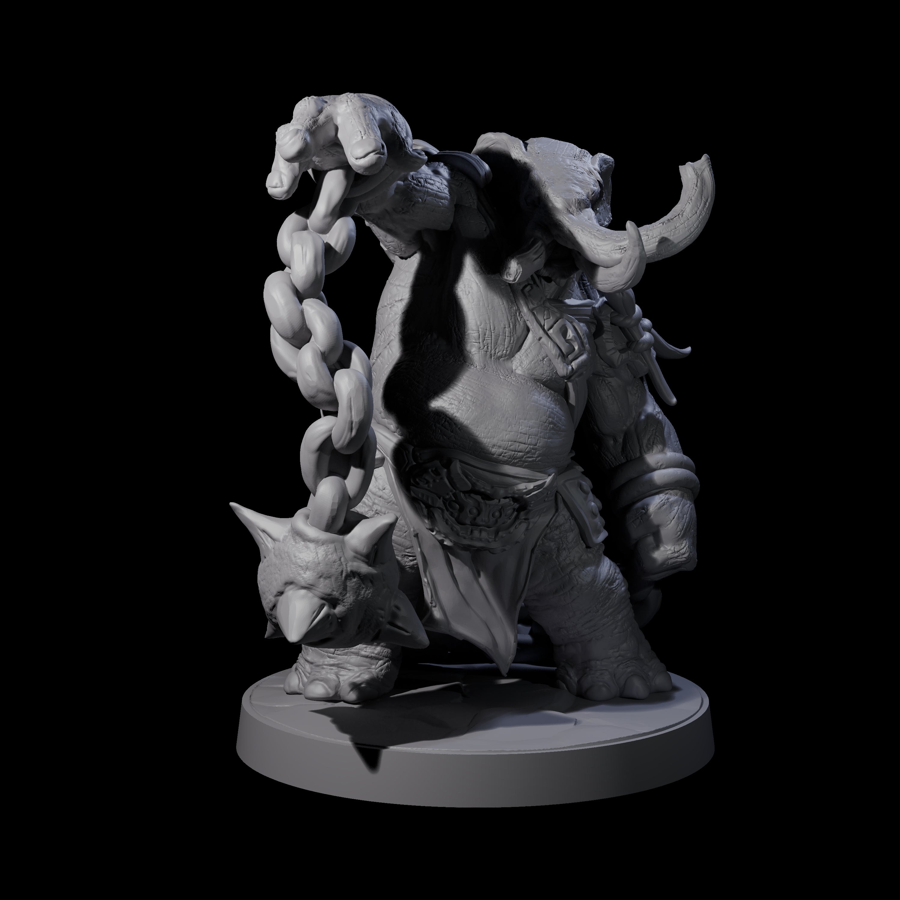 Three Sinuous Loxodon Gladiators Miniature for Dungeons and Dragons, Pathfinder or other TTRPGs