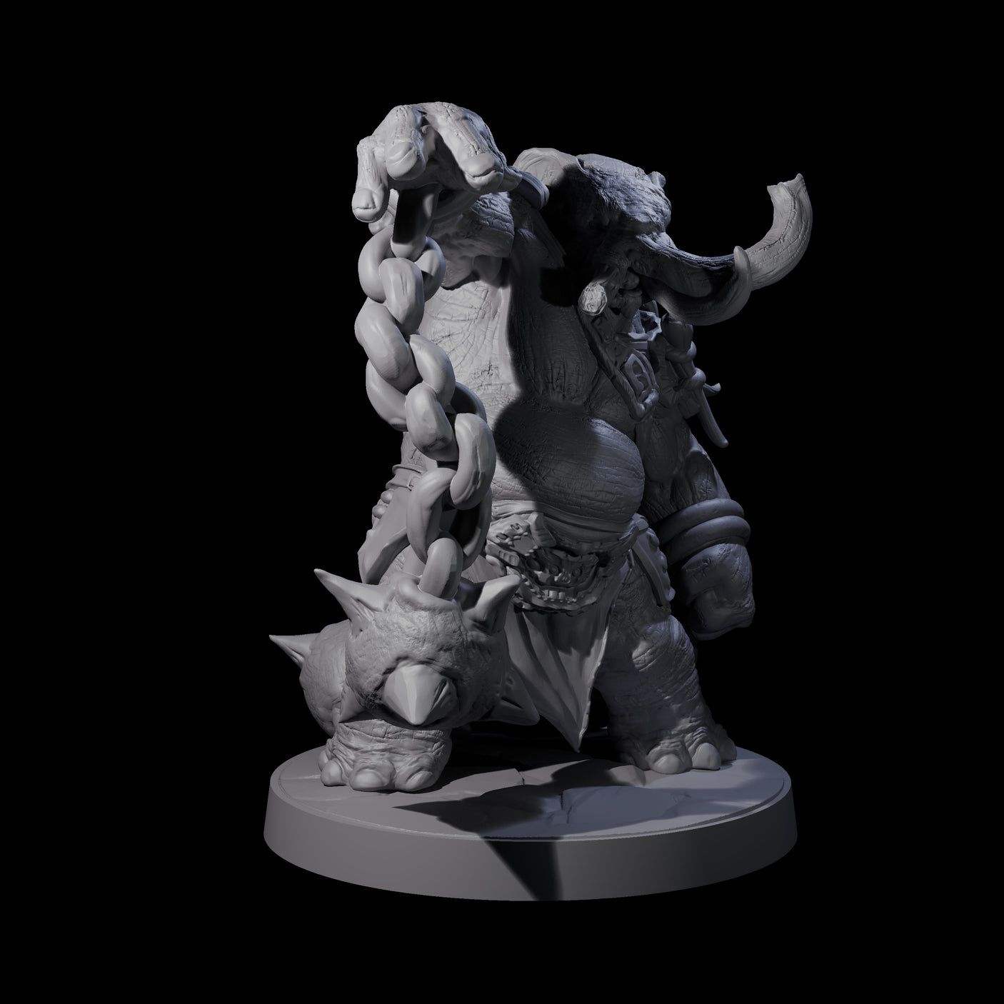Three Sinuous Loxodon Gladiators Miniature for Dungeons and Dragons, Pathfinder or other TTRPGs