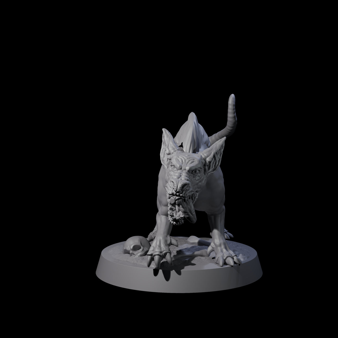 Three Snarling Goblin Dogs Miniature for Dungeons and Dragons, Pathfinder or other TTRPGs