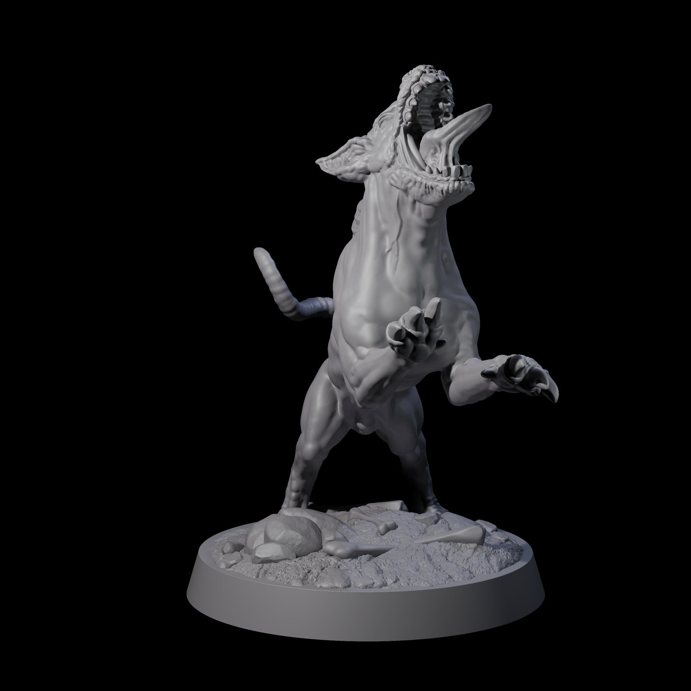 Three Snarling Goblin Dogs Miniature for Dungeons and Dragons, Pathfinder or other TTRPGs