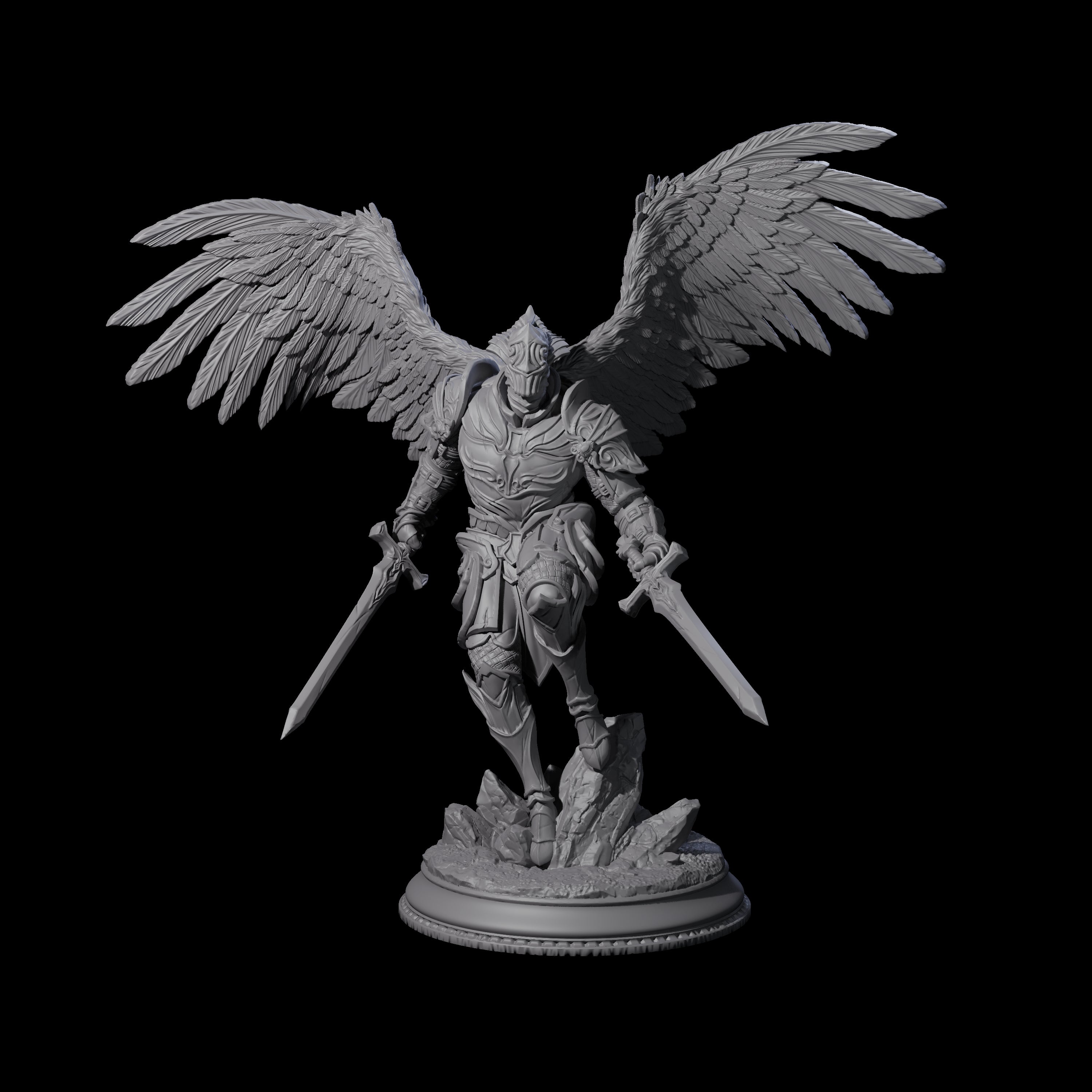 Three Soaring Devas Miniature for Dungeons and Dragons, Pathfinder or other TTRPGs