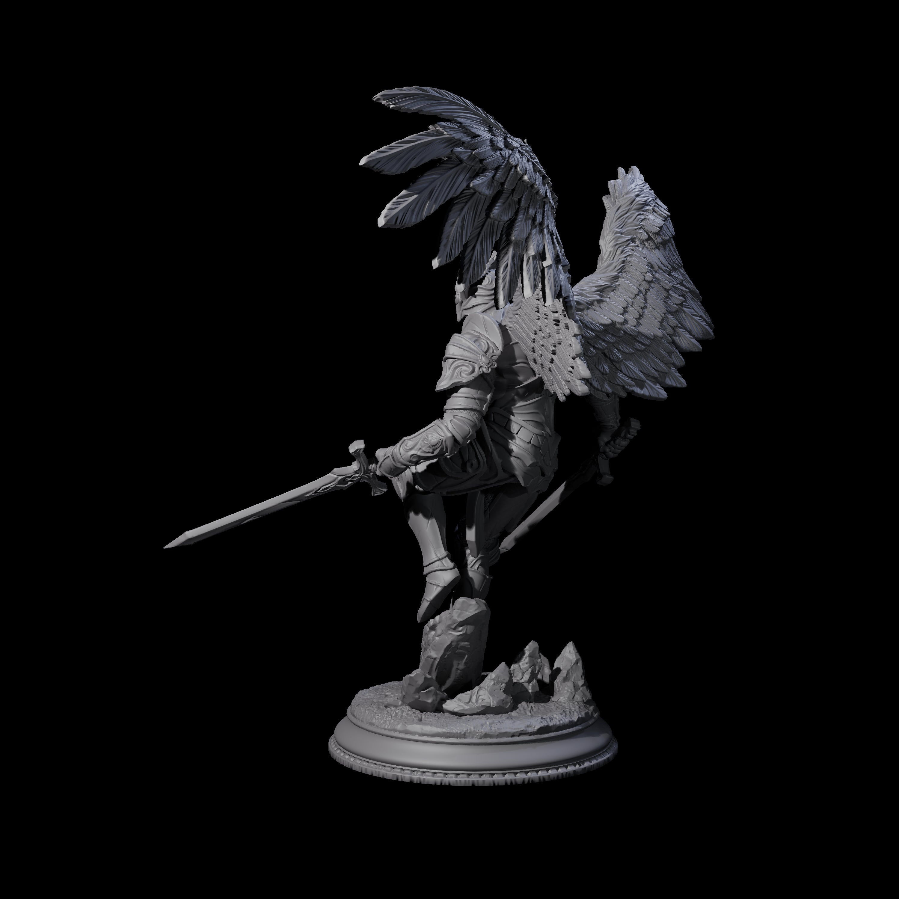 Three Soaring Devas Miniature for Dungeons and Dragons, Pathfinder or other TTRPGs
