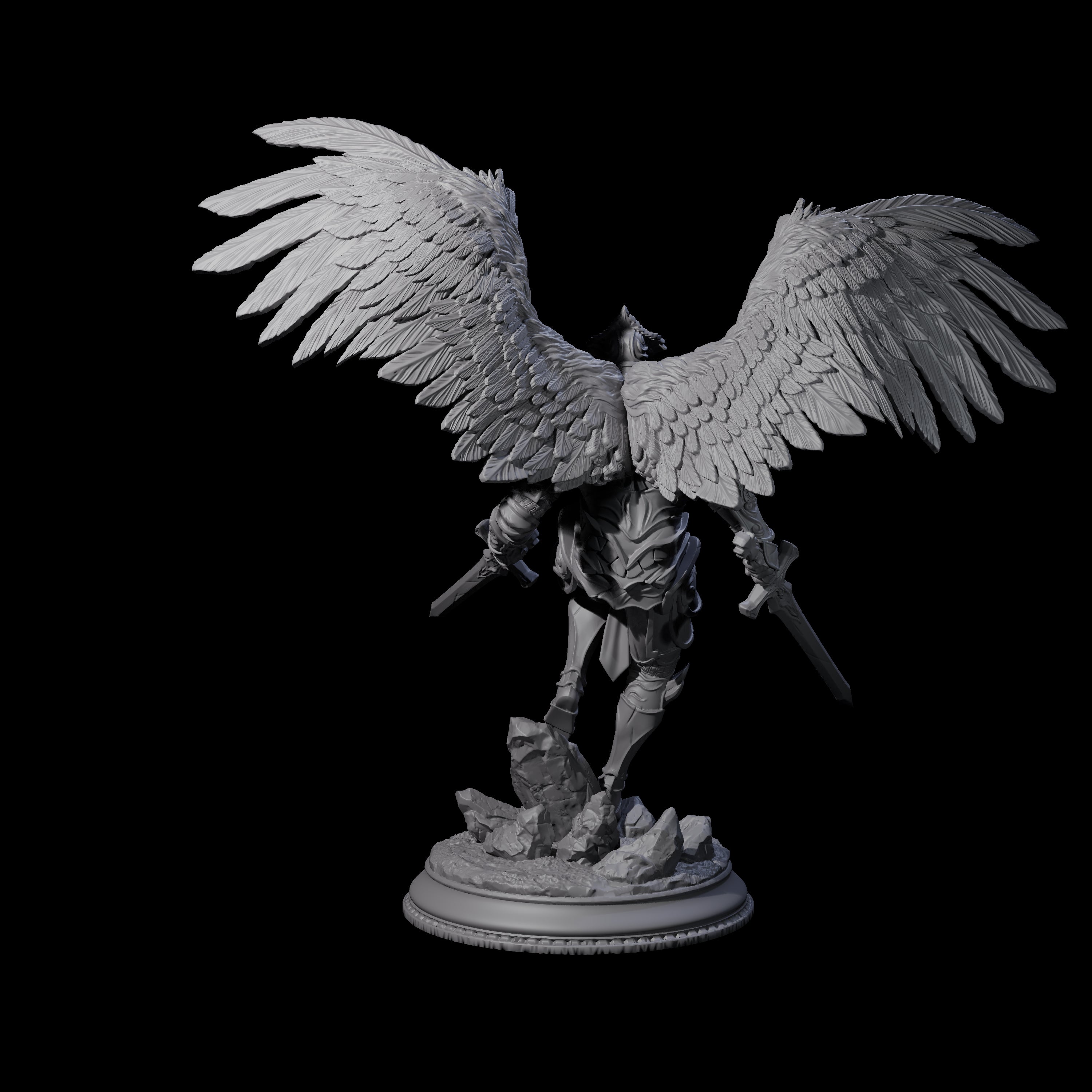 Three Soaring Devas Miniature for Dungeons and Dragons, Pathfinder or other TTRPGs