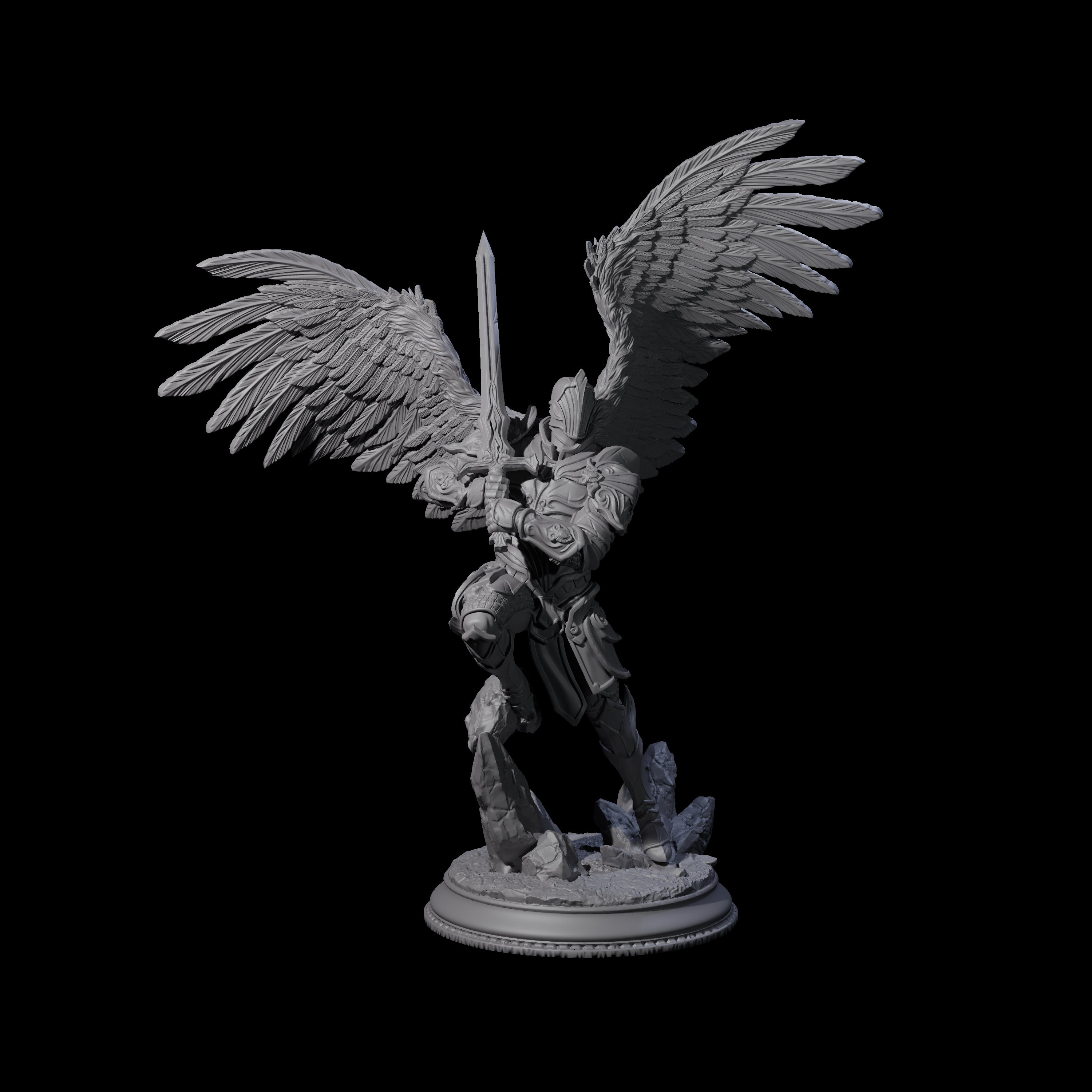 Three Soaring Devas Miniature for Dungeons and Dragons, Pathfinder or other TTRPGs