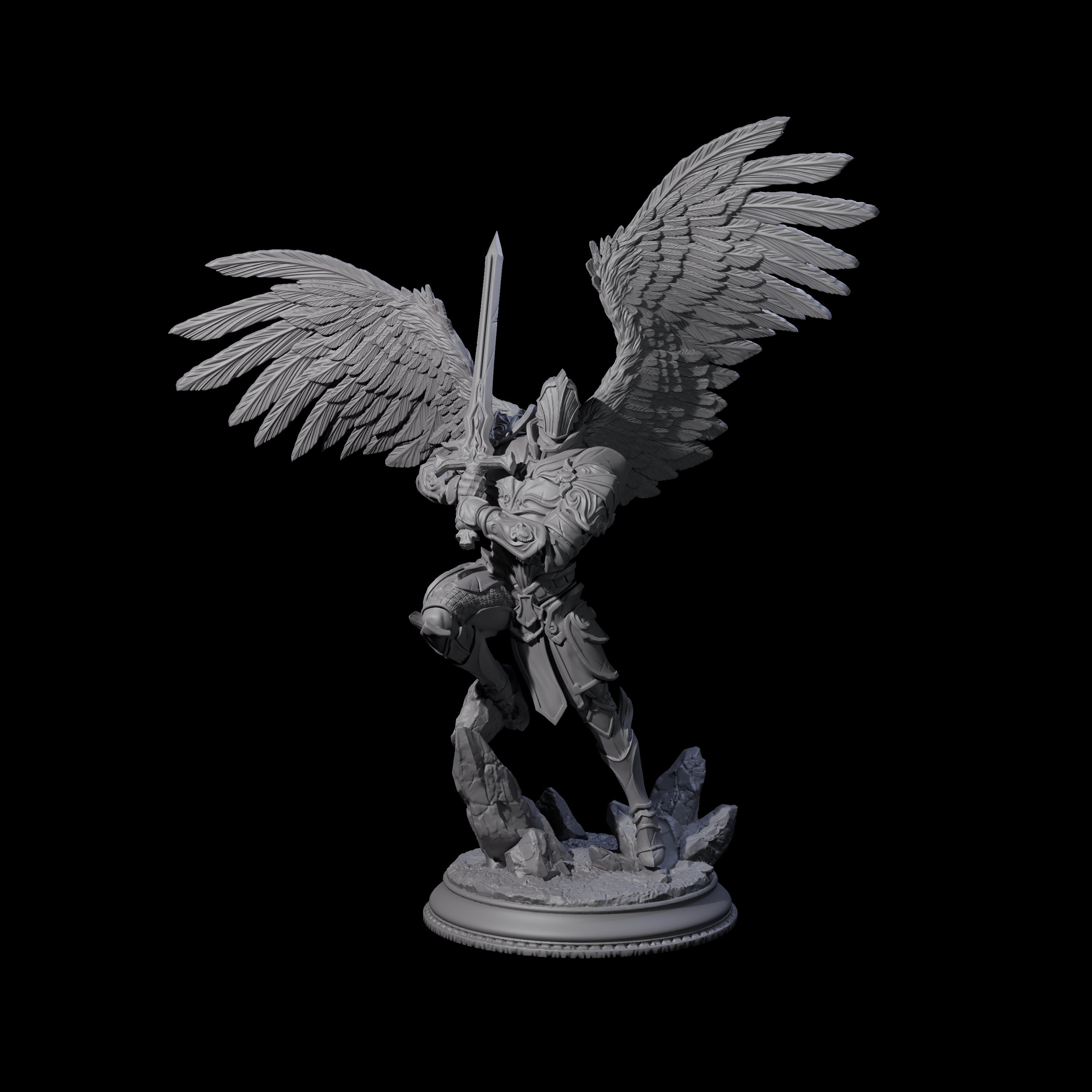 Three Soaring Devas Miniature for Dungeons and Dragons, Pathfinder or other TTRPGs