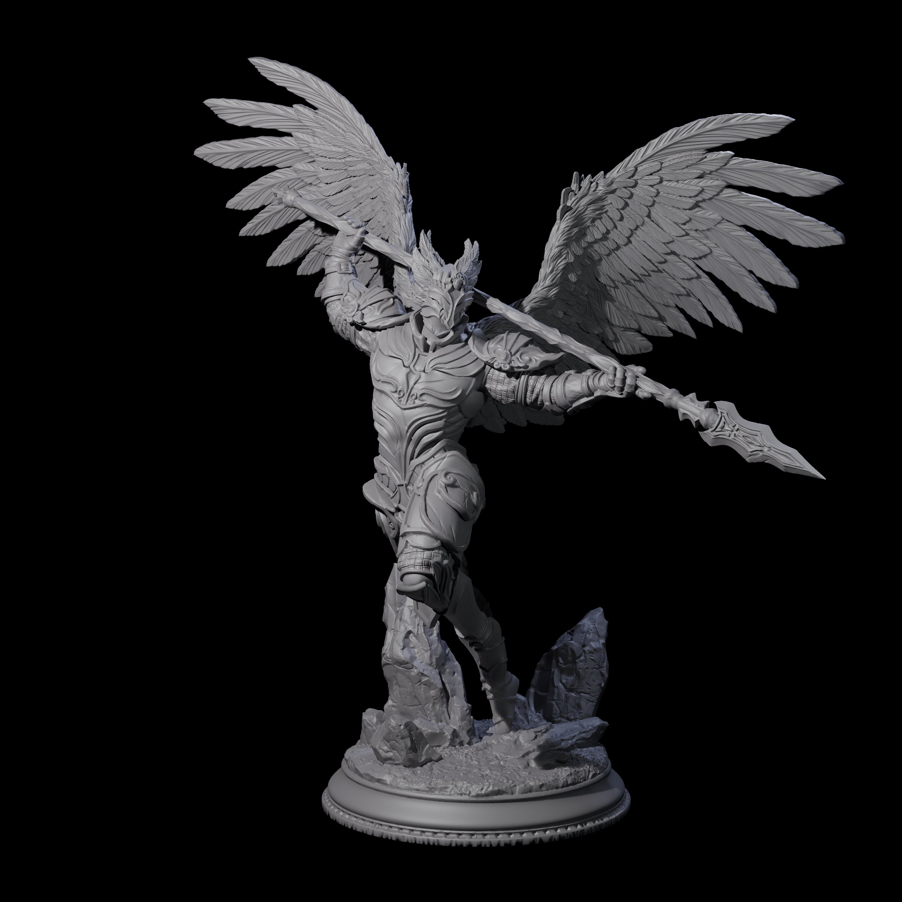 Three Soaring Devas Miniature for Dungeons and Dragons, Pathfinder or other TTRPGs