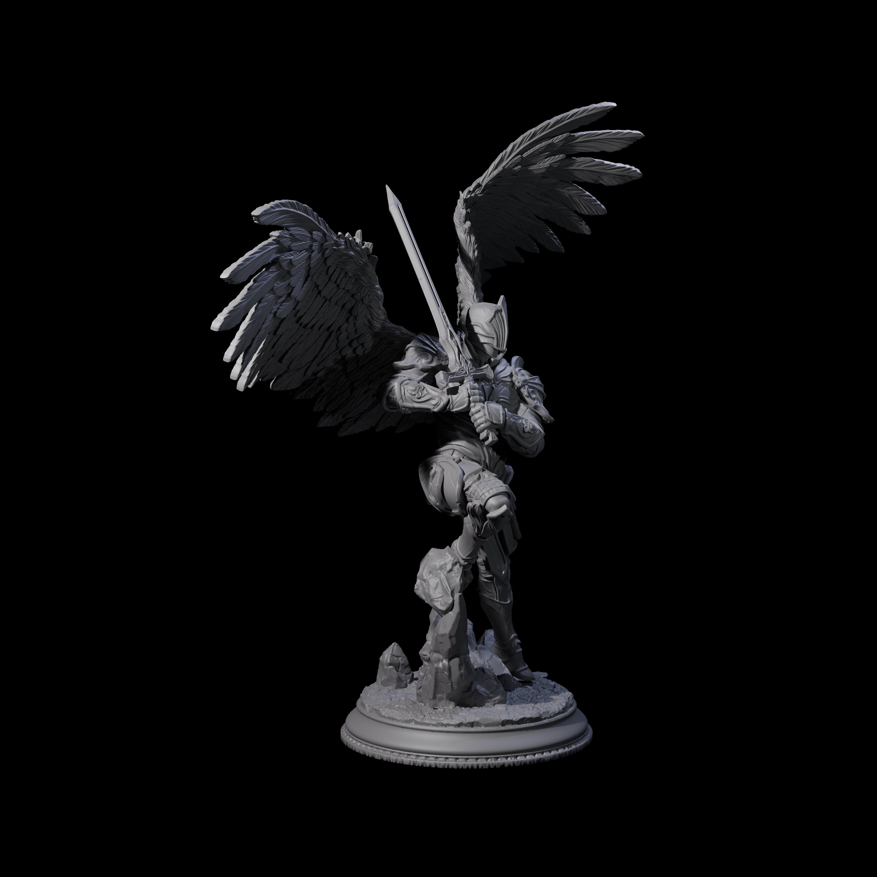 Three Soaring Devas Miniature for Dungeons and Dragons, Pathfinder or other TTRPGs
