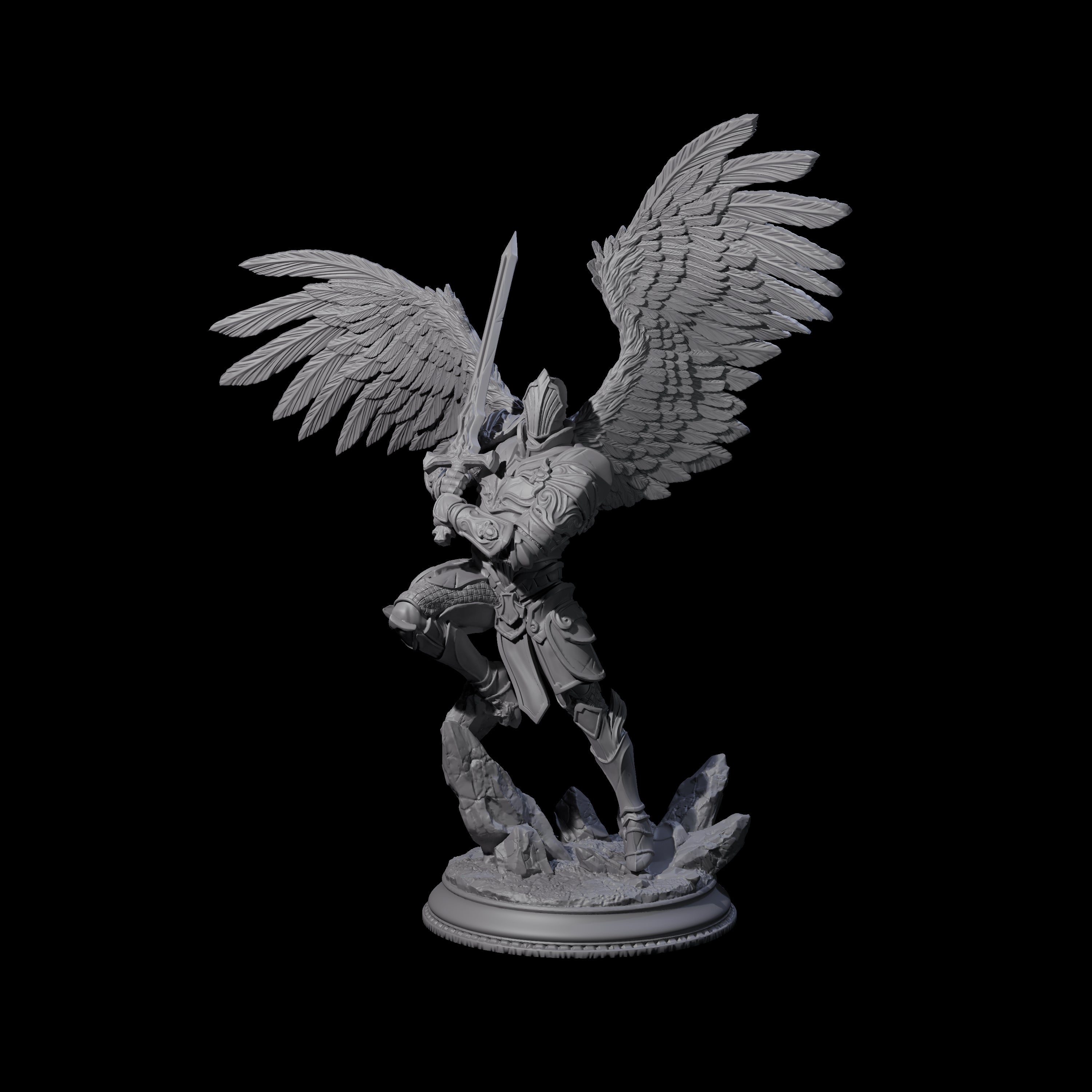 Three Soaring Devas Miniature for Dungeons and Dragons, Pathfinder or other TTRPGs