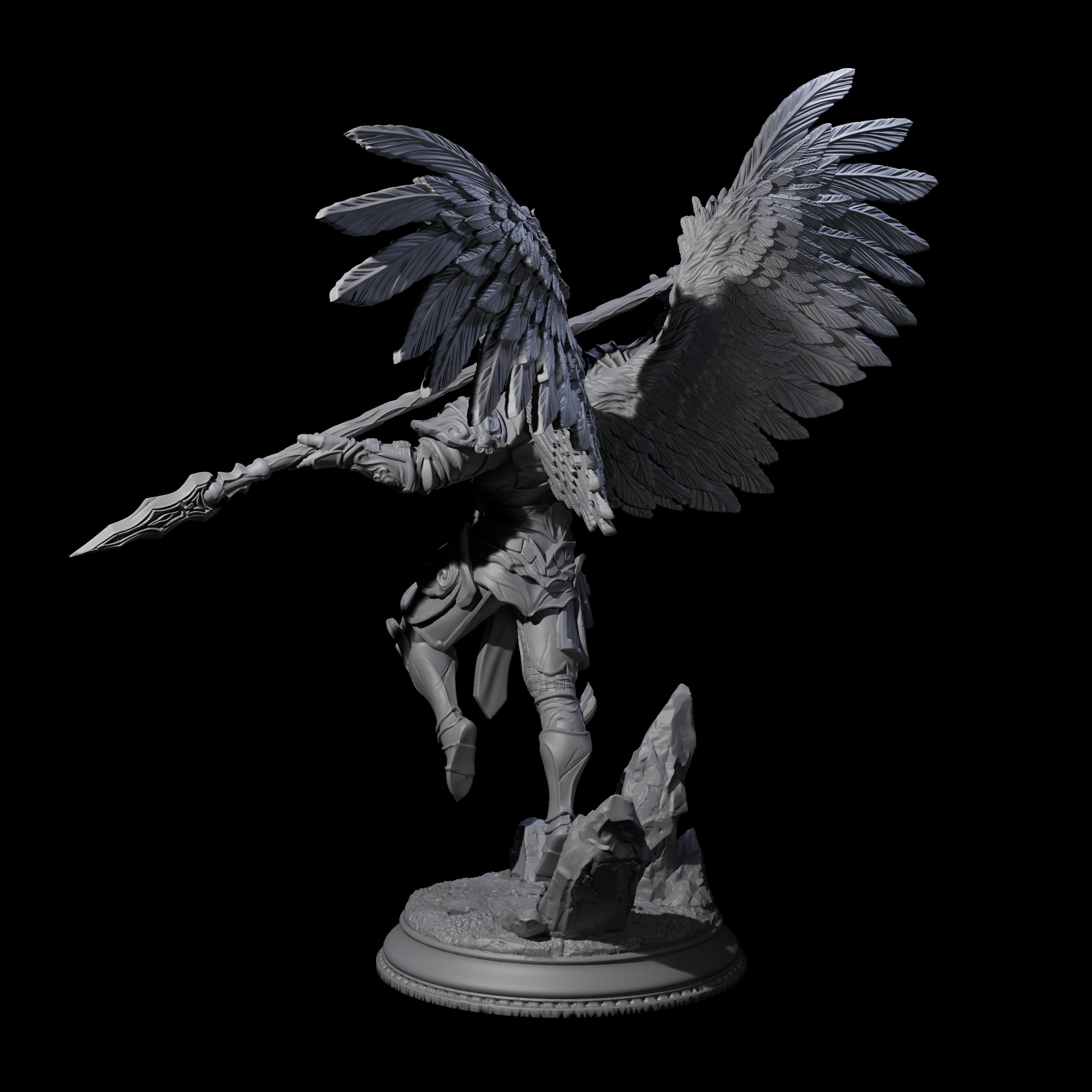 Three Soaring Devas Miniature for Dungeons and Dragons, Pathfinder or other TTRPGs
