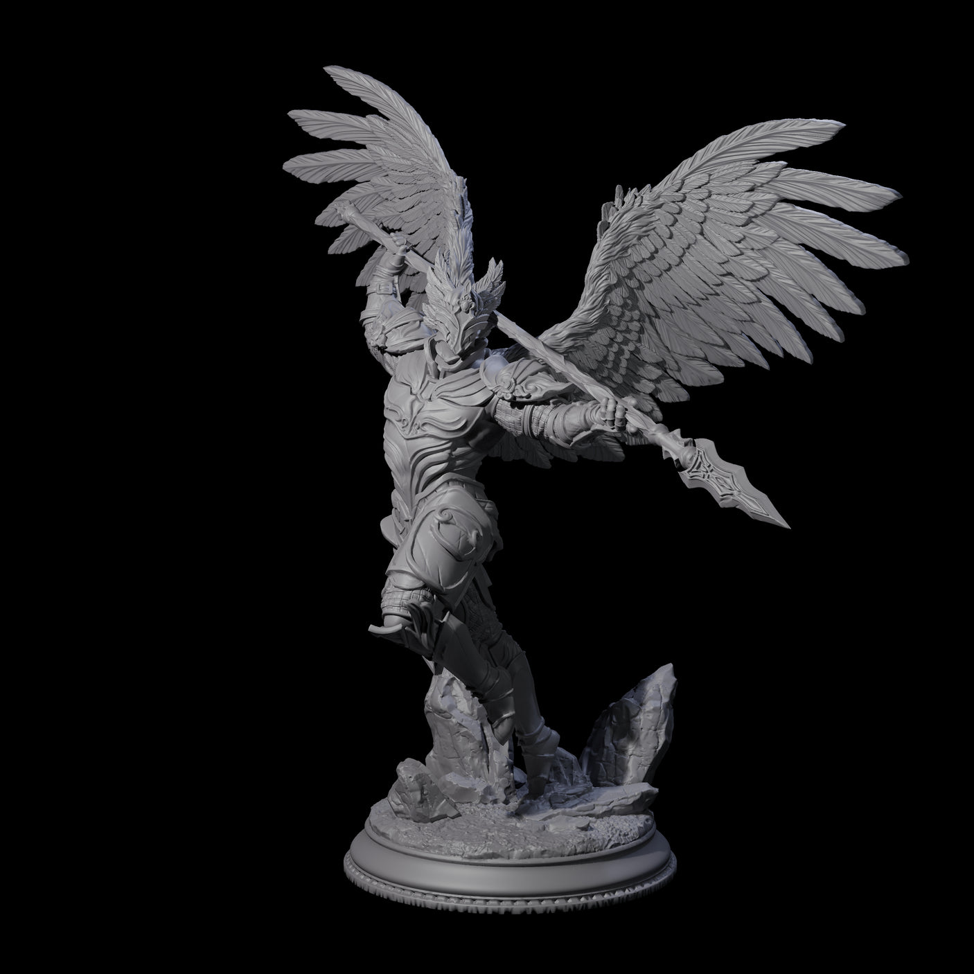 Three Soaring Devas Miniature for Dungeons and Dragons, Pathfinder or other TTRPGs