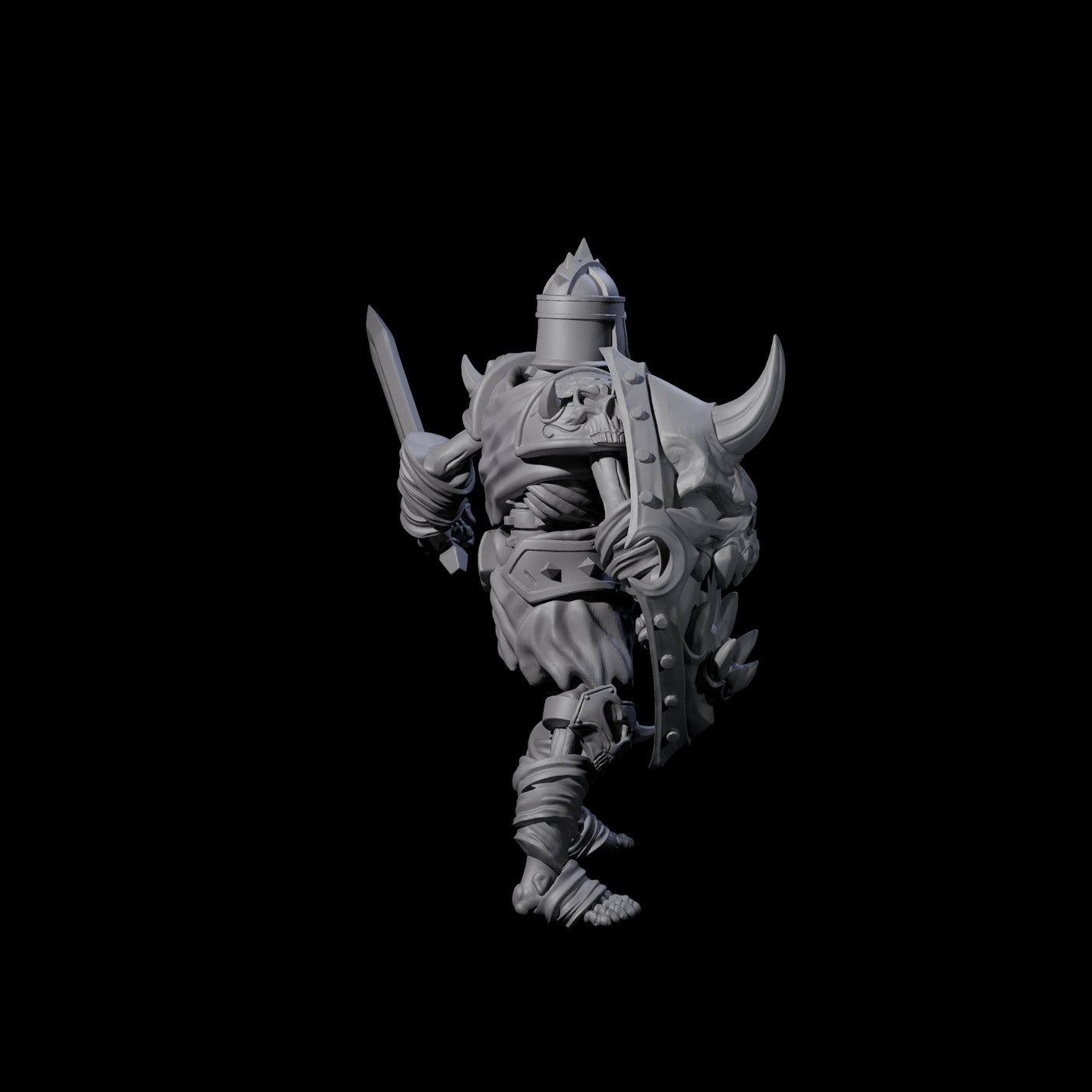 Three Spiky Skeleton Warriors Miniature for Dungeons and Dragons, Pathfinder or other TTRPGs