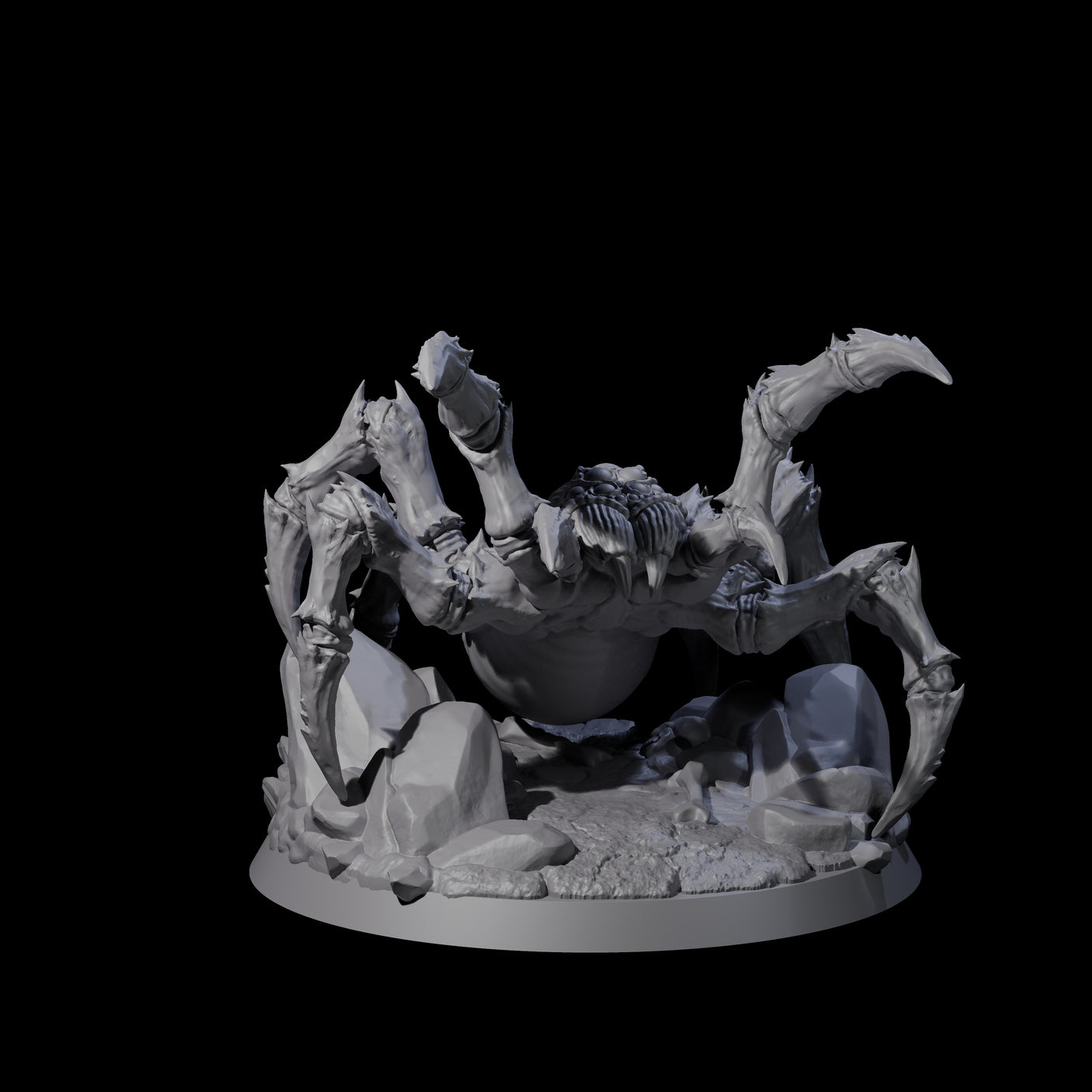 Three Spinning Giant Spiders Miniature for Dungeons and Dragons, Pathfinder or other TTRPGs