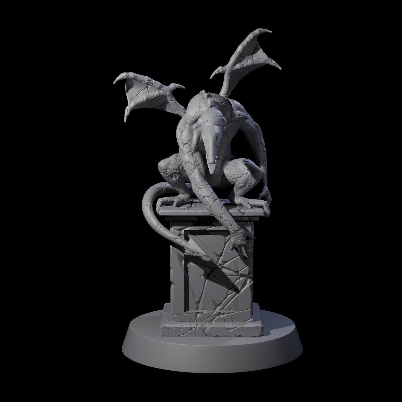 Three Stony Animated Statues Miniature for Dungeons and Dragons, Pathfinder or other TTRPGs