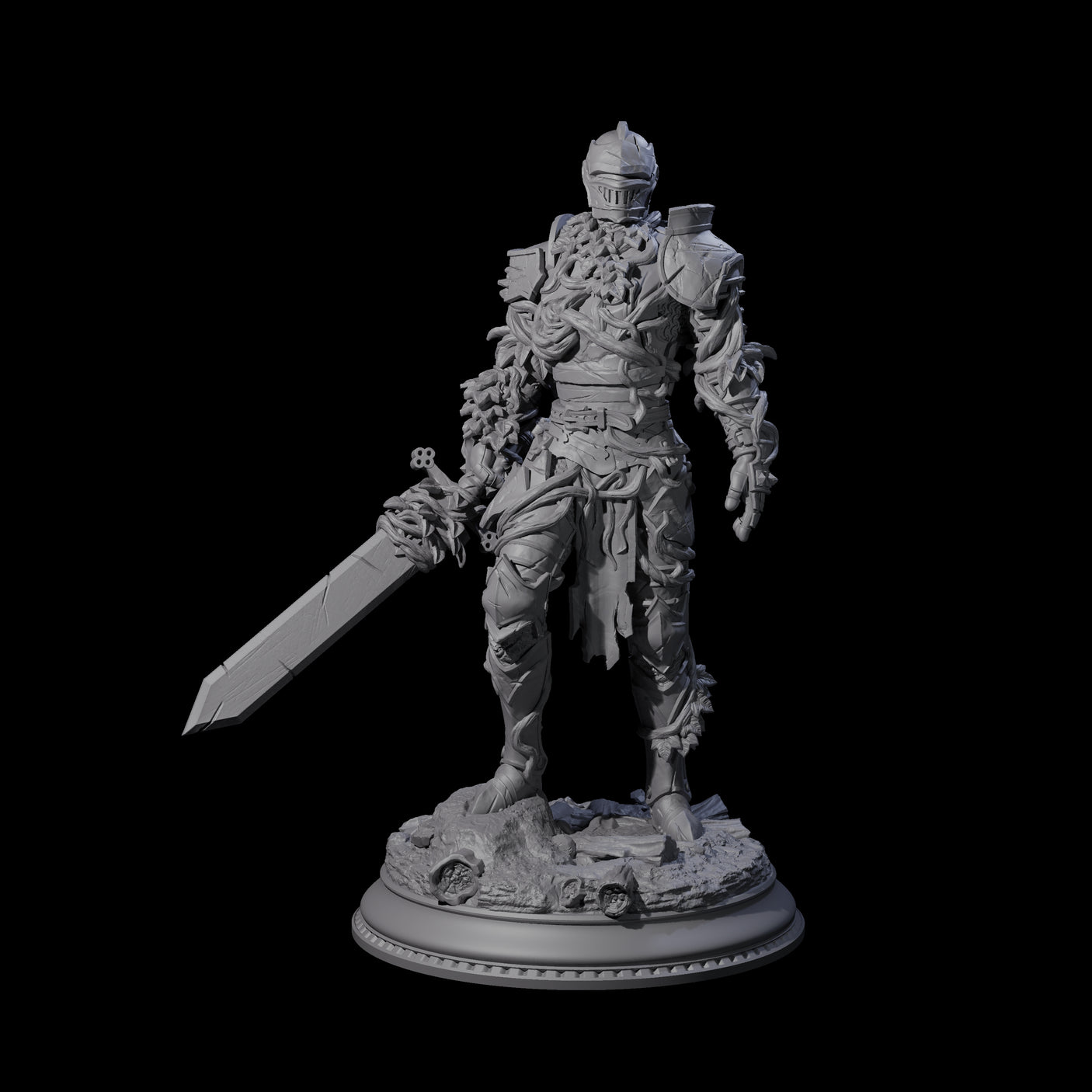 Three Striding Knights Miniature for Dungeons and Dragons, Pathfinder or other TTRPGs