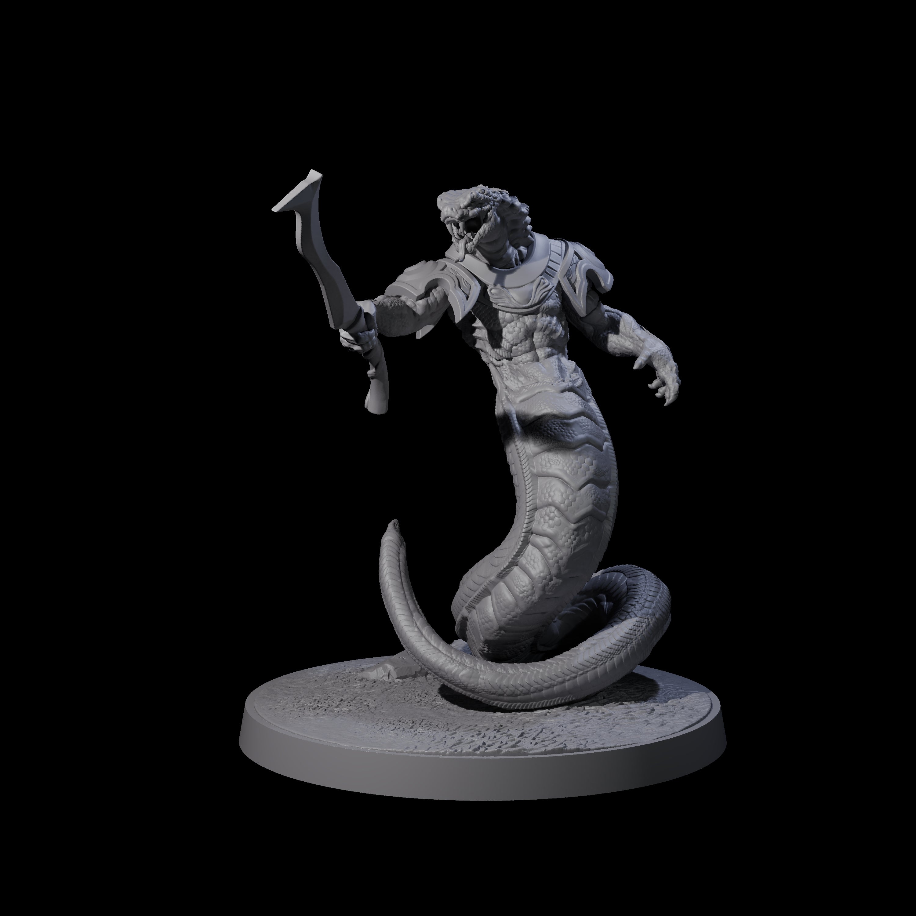 Three Striking Yuan-ti Abominations Miniature for Dungeons and Dragons, Pathfinder or other TTRPGs