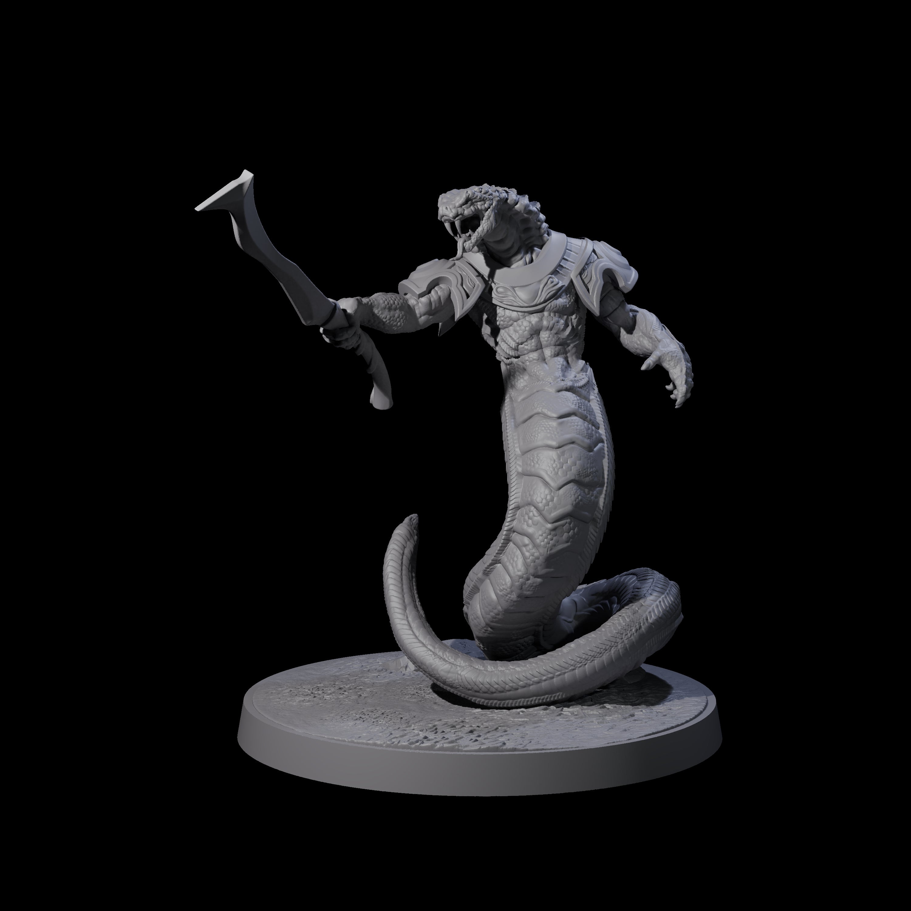 Three Striking Yuan-ti Abominations Miniature for Dungeons and Dragons, Pathfinder or other TTRPGs