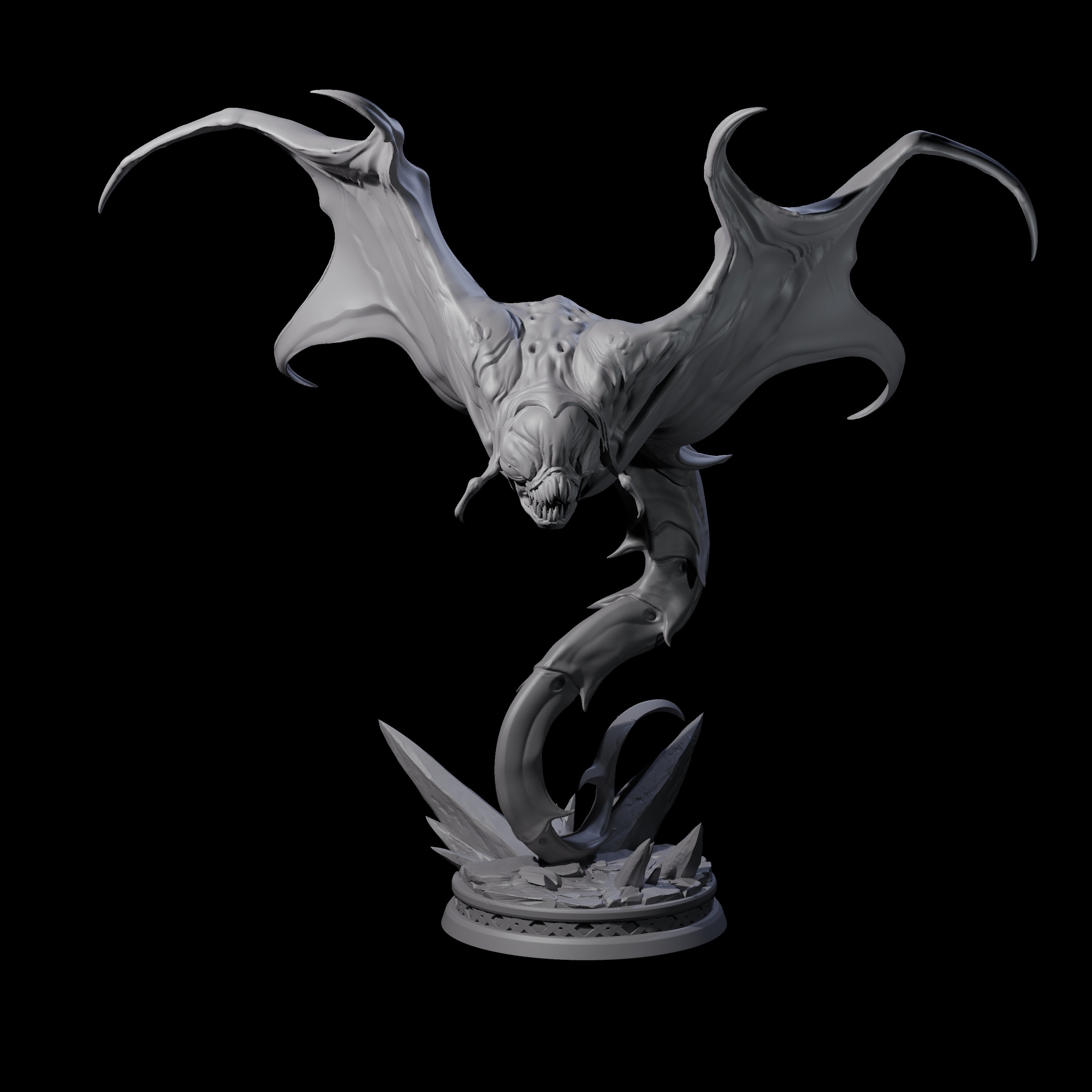 Three Swooping Cloakers Miniature for Dungeons and Dragons, Pathfinder or other TTRPGs