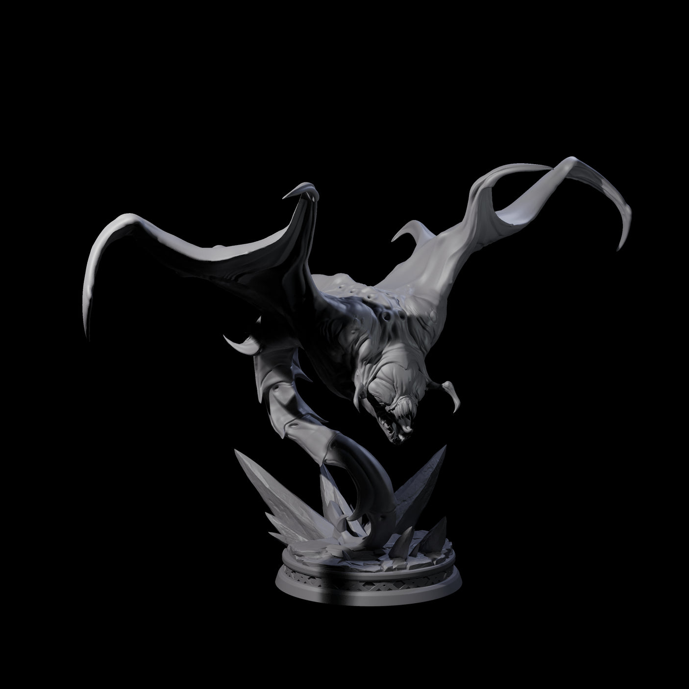 Three Swooping Cloakers Miniature for Dungeons and Dragons, Pathfinder or other TTRPGs