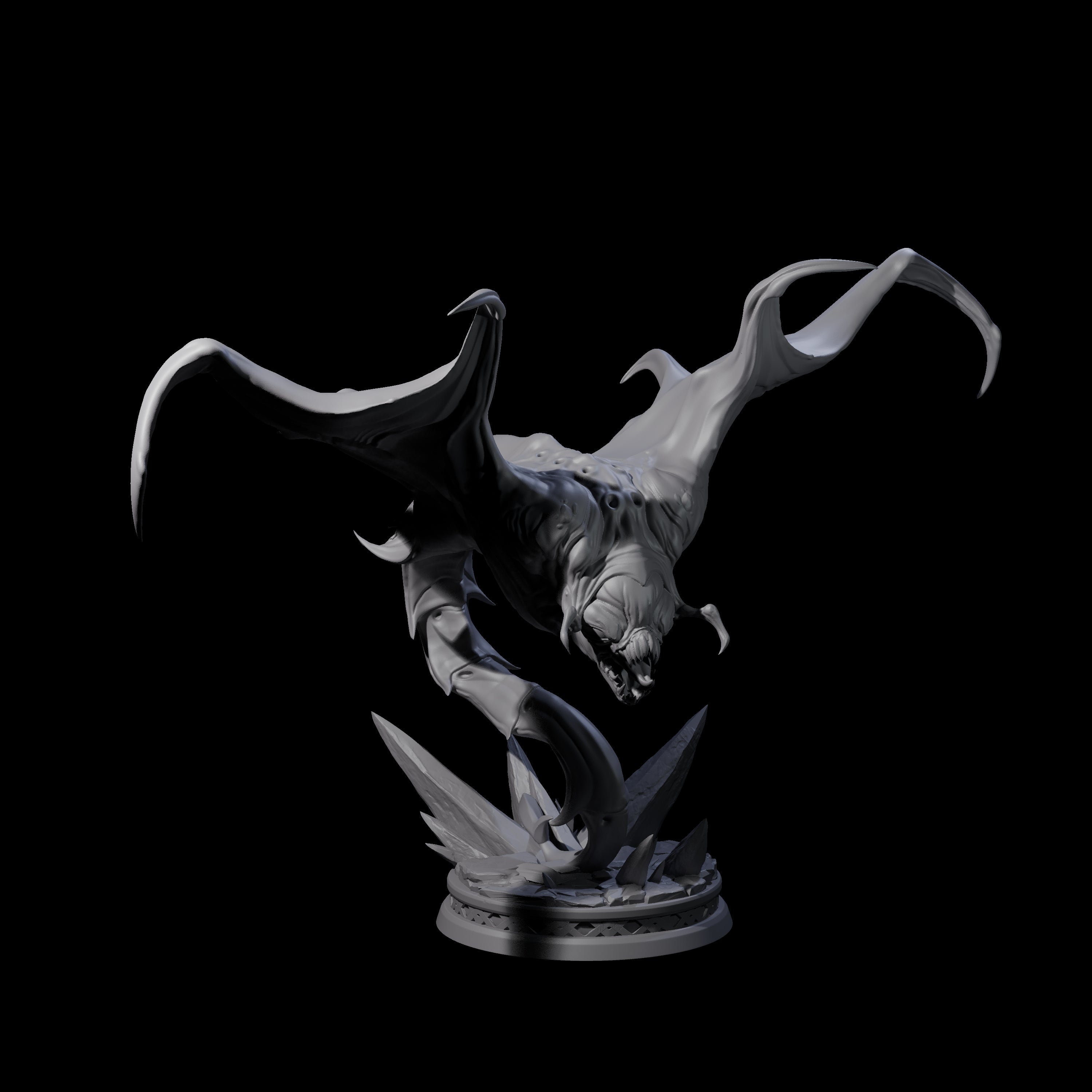 Three Swooping Cloakers Miniature for Dungeons and Dragons, Pathfinder or other TTRPGs