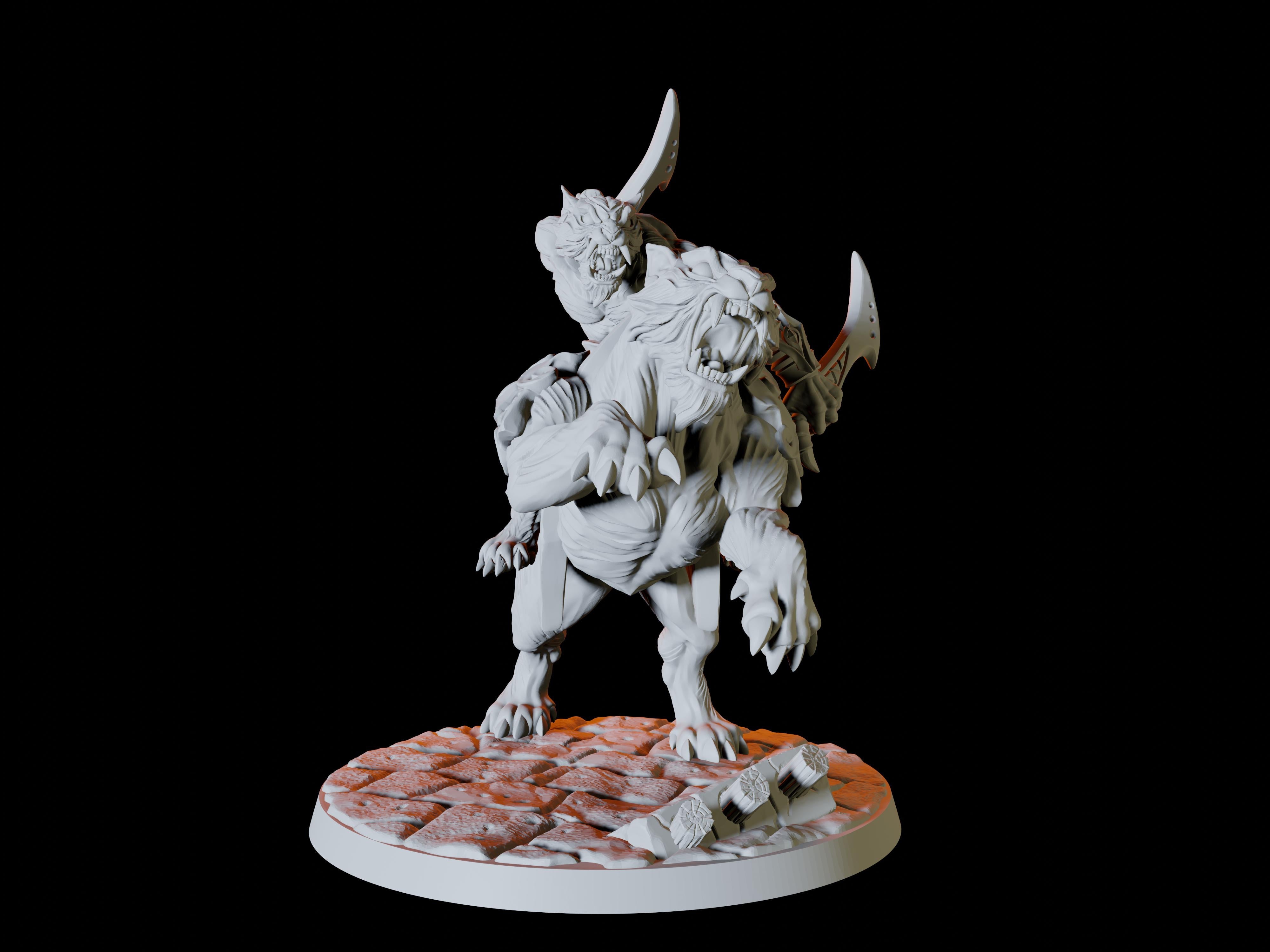 Three Tabaxi Riders Miniature for Dungeons and Dragons, Pathfinder or other TTRPGs