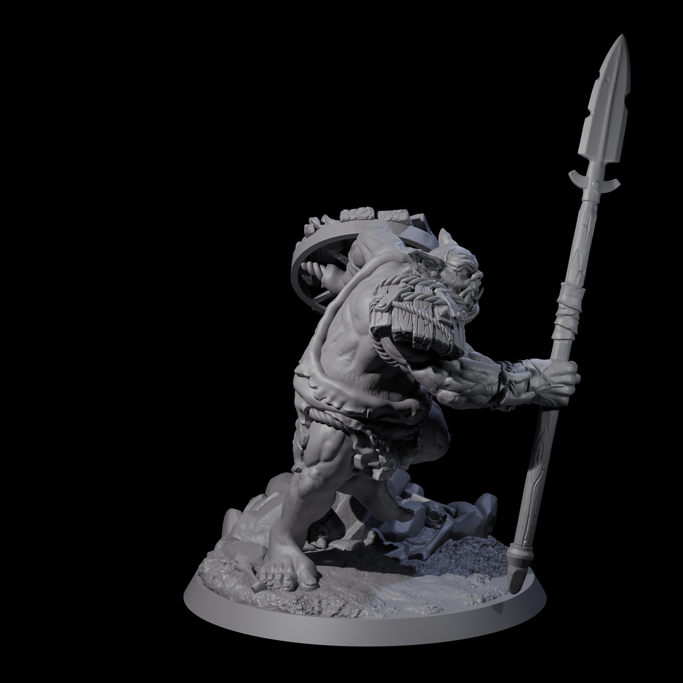 Three Thick Ogres Miniature for Dungeons and Dragons, Pathfinder or other TTRPGs